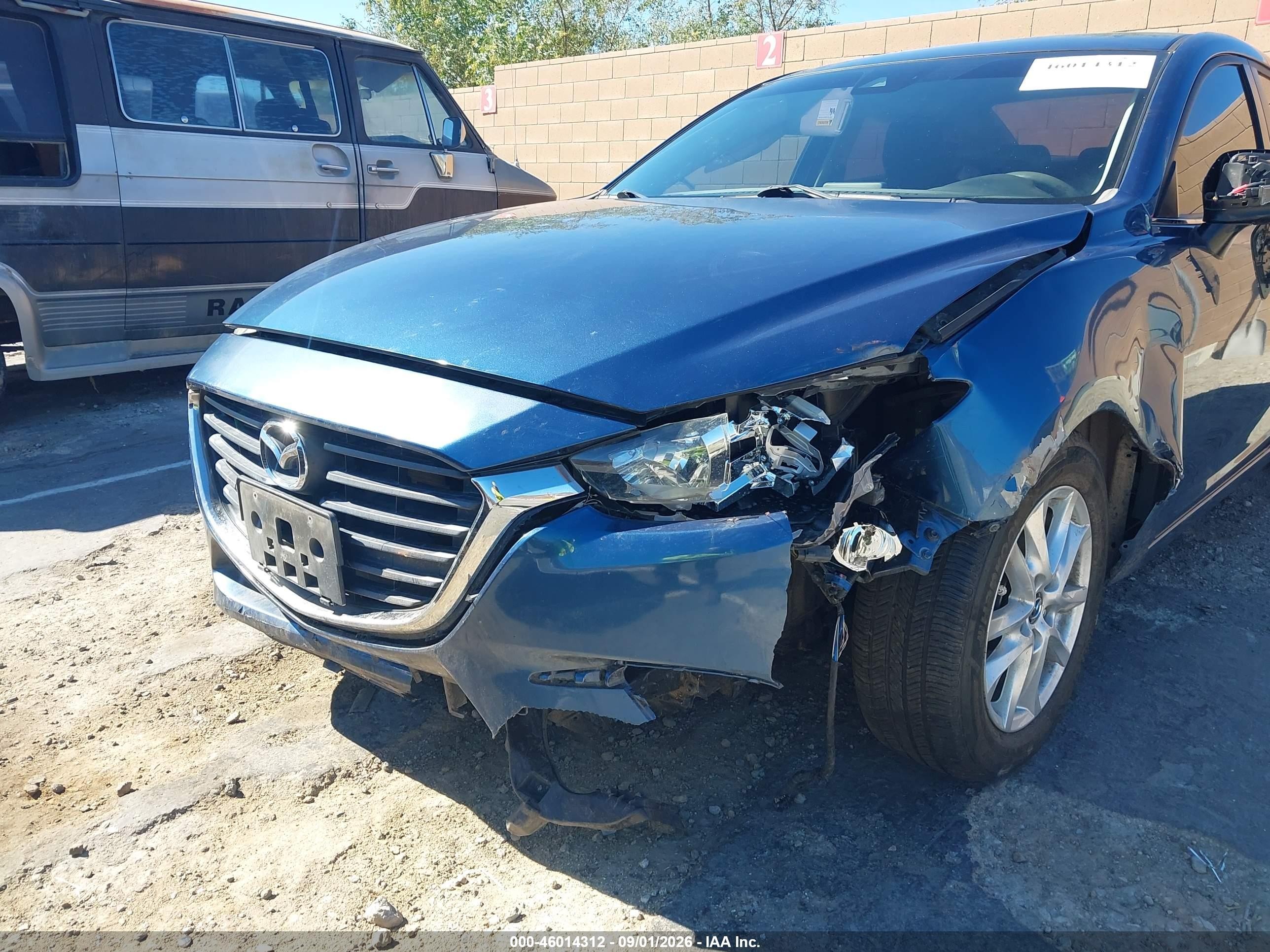 2018 Mazda 3 VIN 3MZBN1U78JM189161 IAAI salvage auction — Front & Rear, Salvage (California), sold $1,000 on 2026-09-19 (photo 6)