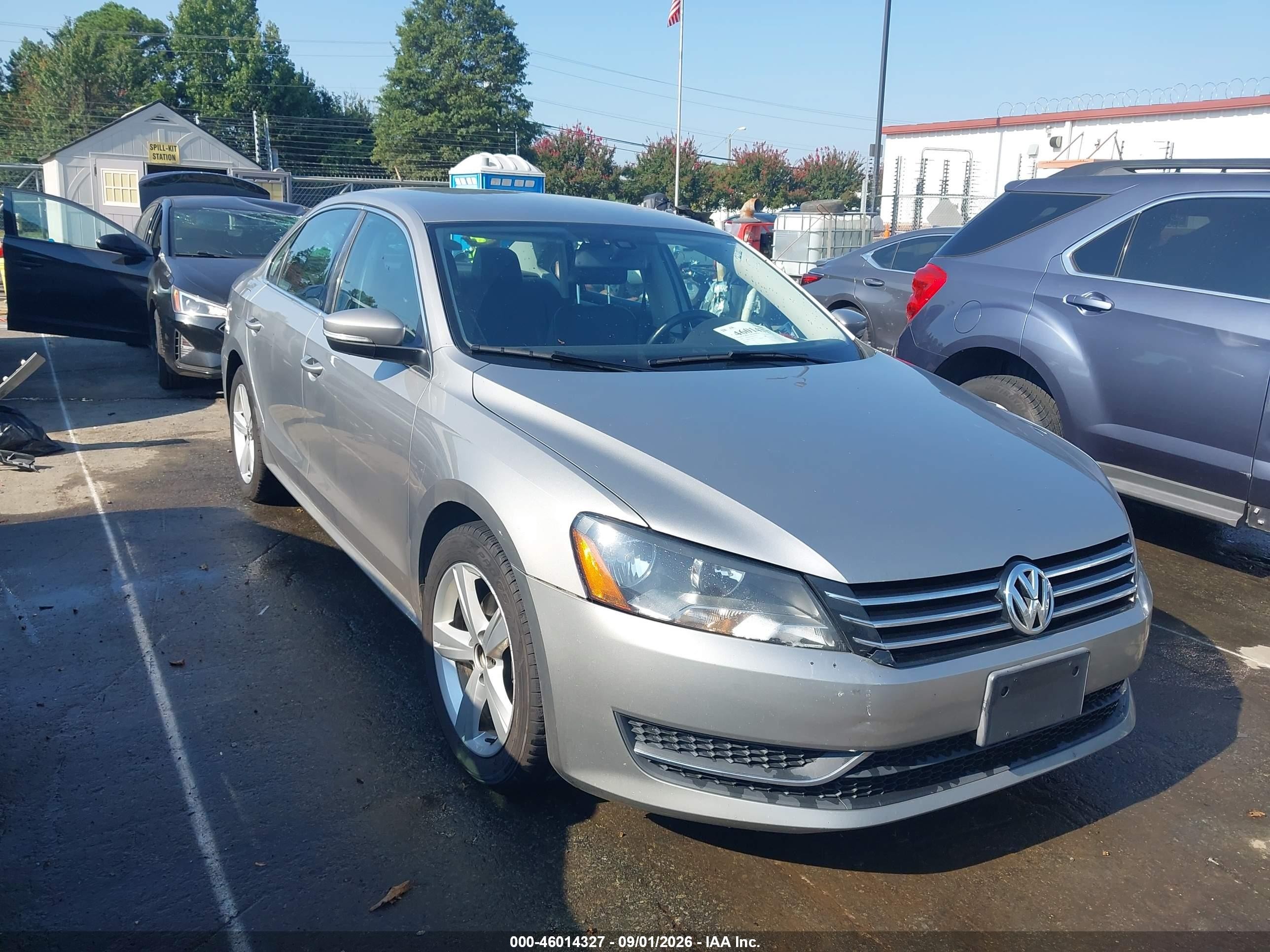 2013 Volkswagen Passat VIN 1VWBP7A38DC121236 IAAI salvage auction — Unknown, Salvage (North Carolina), sold $950 on 2026-09-29 (photo 1)