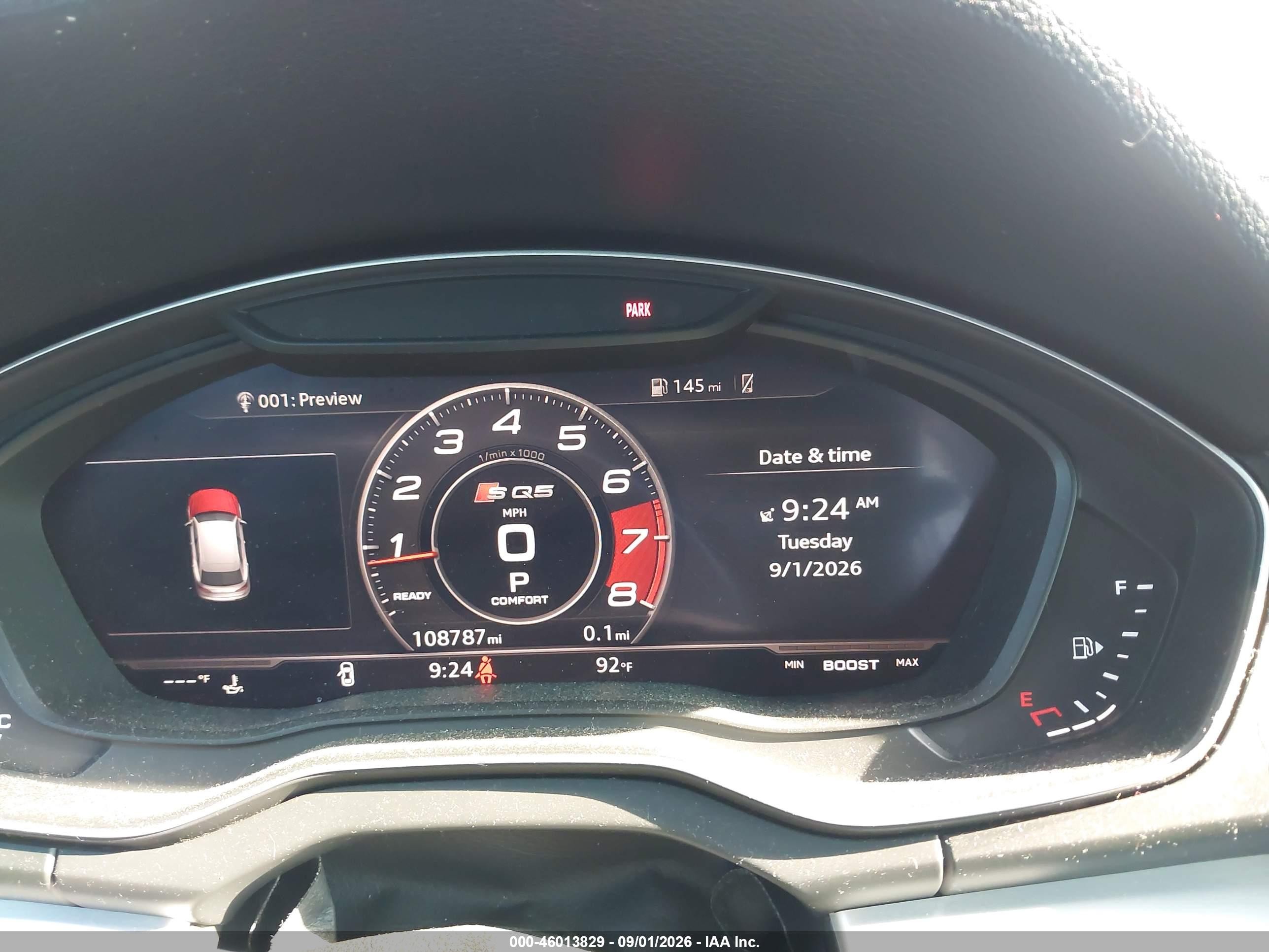 2019 Audi Sq5 VIN WA1B4AFY2K2004455 IAAI salvage auction — Front End, Original (Texas), sold $13,000 on 2026-10-08 (photo 7)