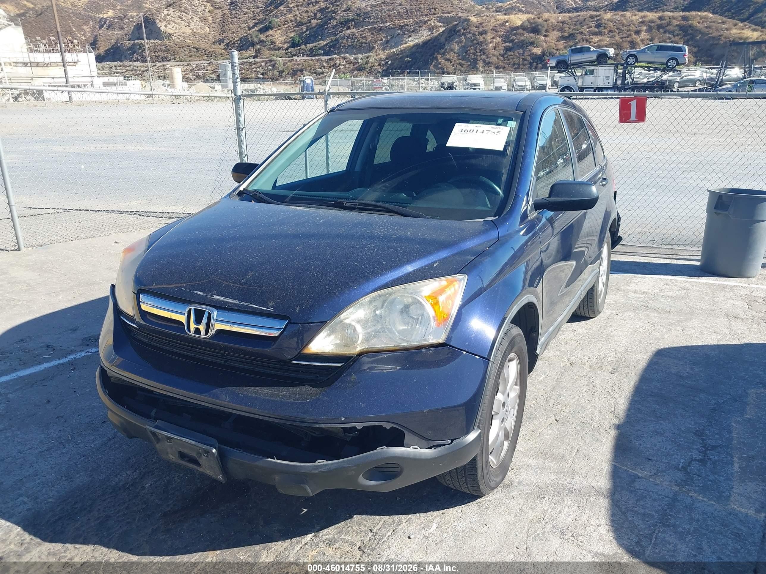 2007 Honda CR-V VIN 5J6RE48567L018473 IAAI salvage auction — Front & Rear, Salvage (California), sold $1,150 on 2026-09-11 (photo 2)