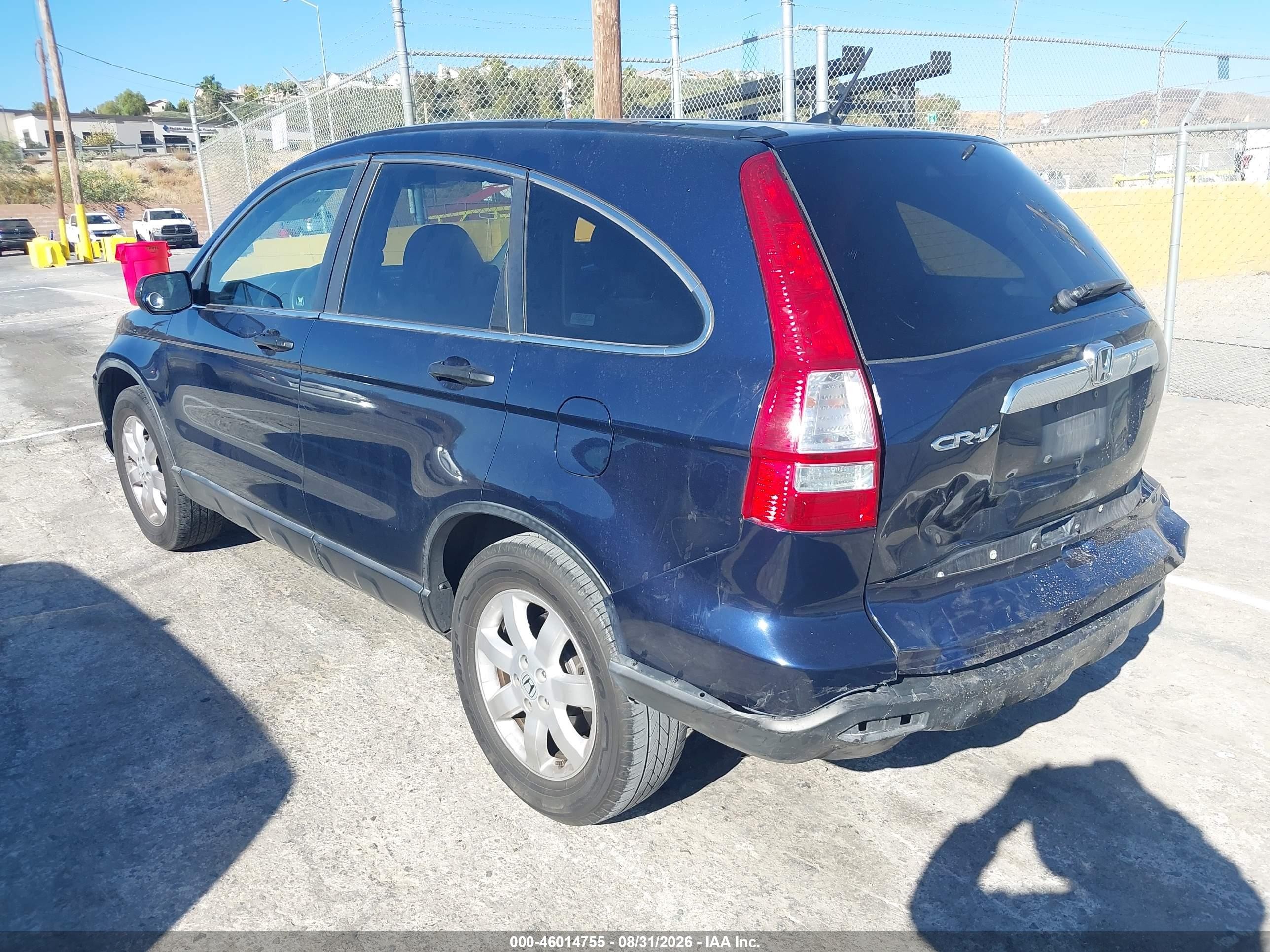 2007 Honda CR-V VIN 5J6RE48567L018473 IAAI salvage auction — Front & Rear, Salvage (California), sold $1,150 on 2026-09-11 (photo 3)