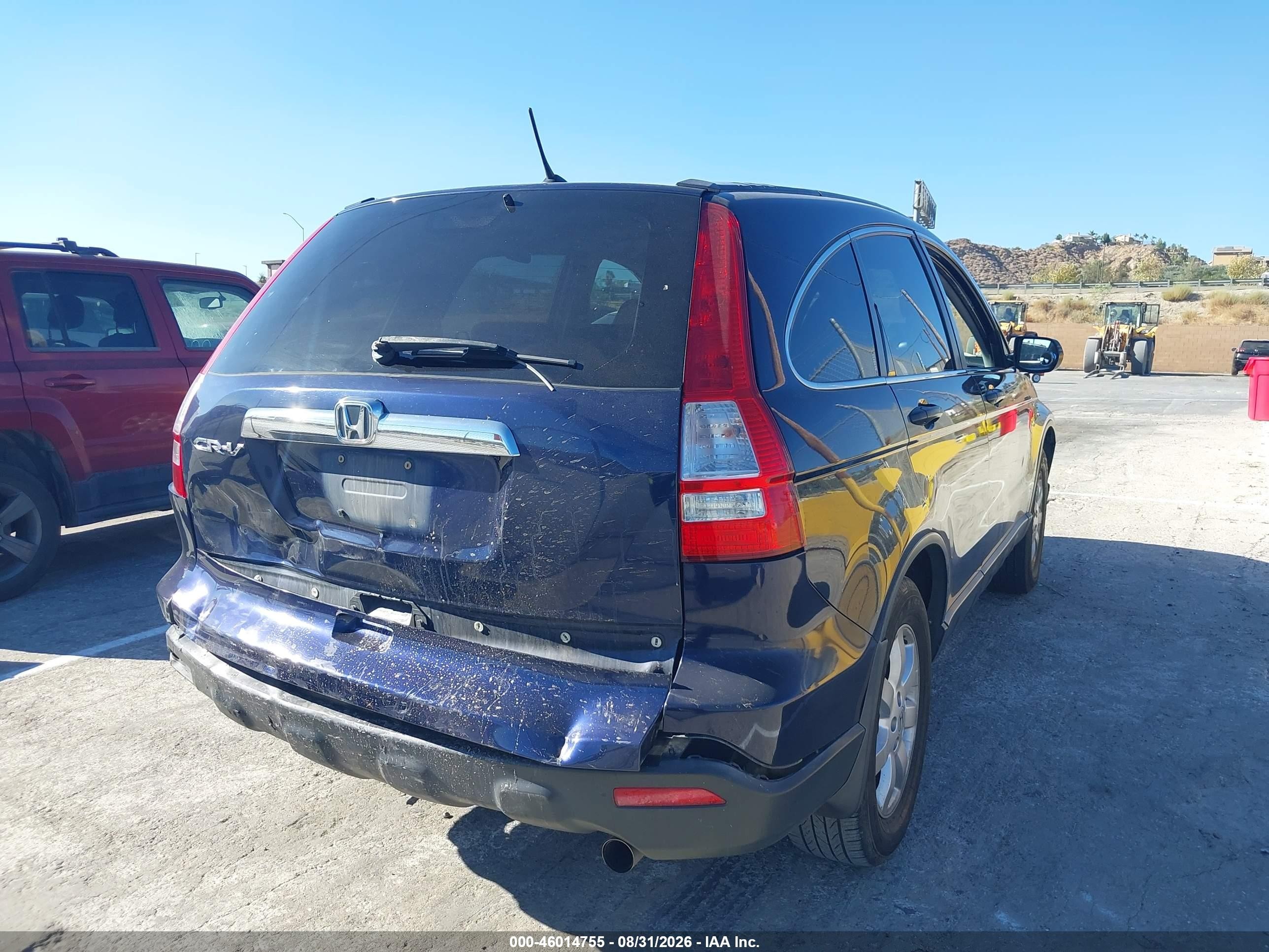 2007 Honda CR-V VIN 5J6RE48567L018473 IAAI salvage auction — Front & Rear, Salvage (California), sold $1,150 on 2026-09-11 (photo 4)