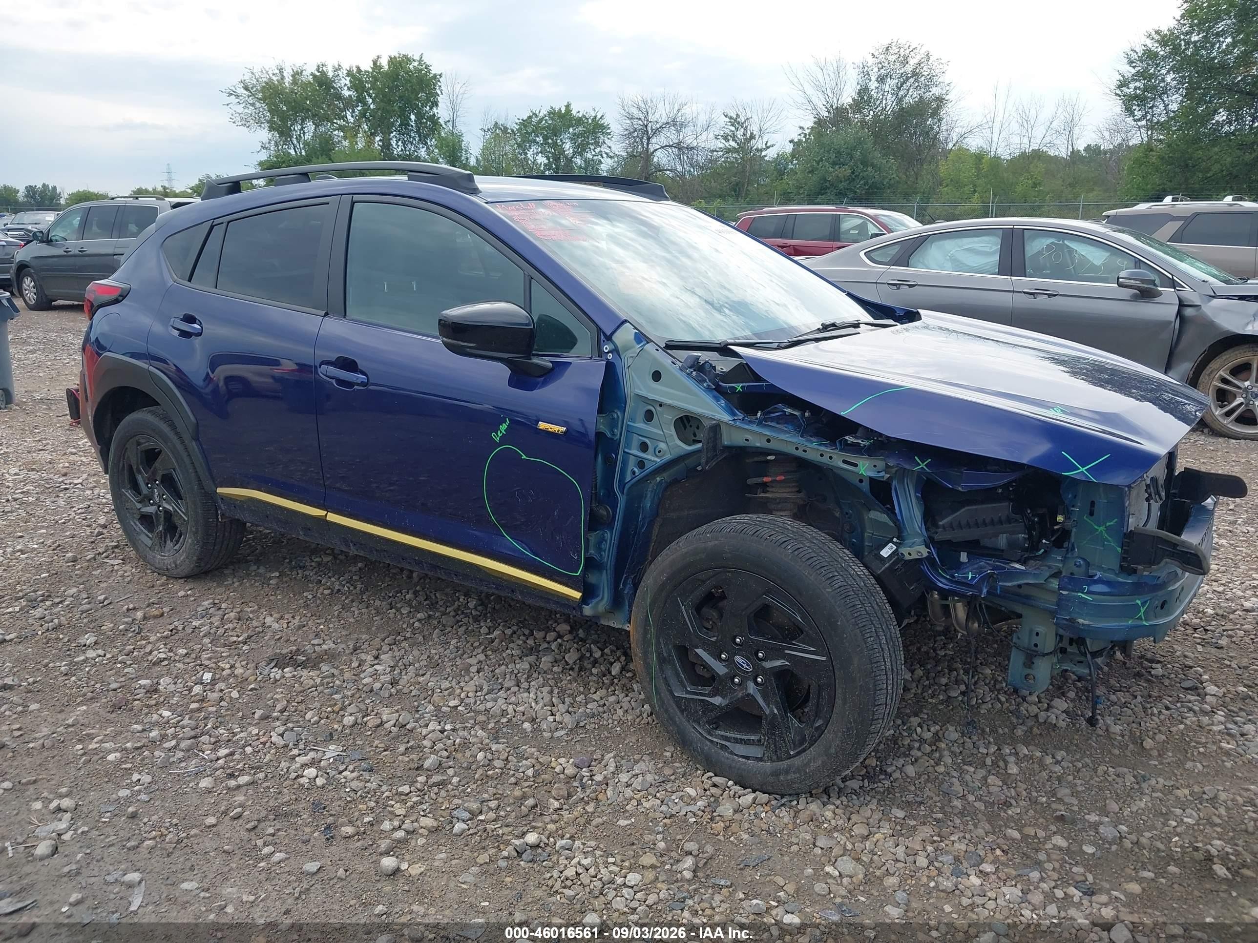 2024 Subaru Crosstrek VIN 4S4GUHF62R3820911 — IAAI salvage auction photo