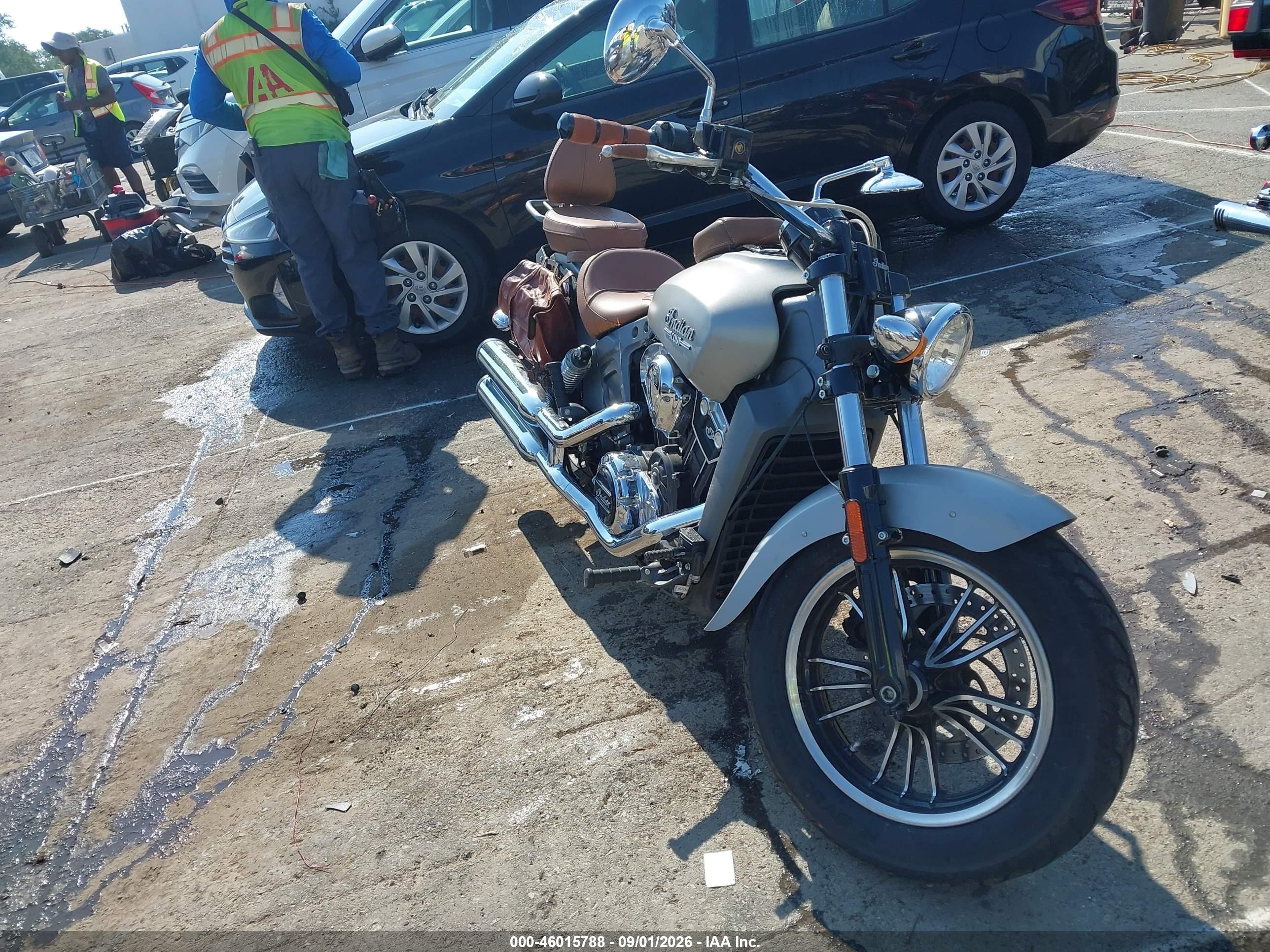 2016 Indian Motorcycle Co. SCOUT VIN 56KMSB003G3115752 IAAI salvage auction — Side, Salvage (North Carolina), sold $2,150 on 2026-09-29 (photo 1)