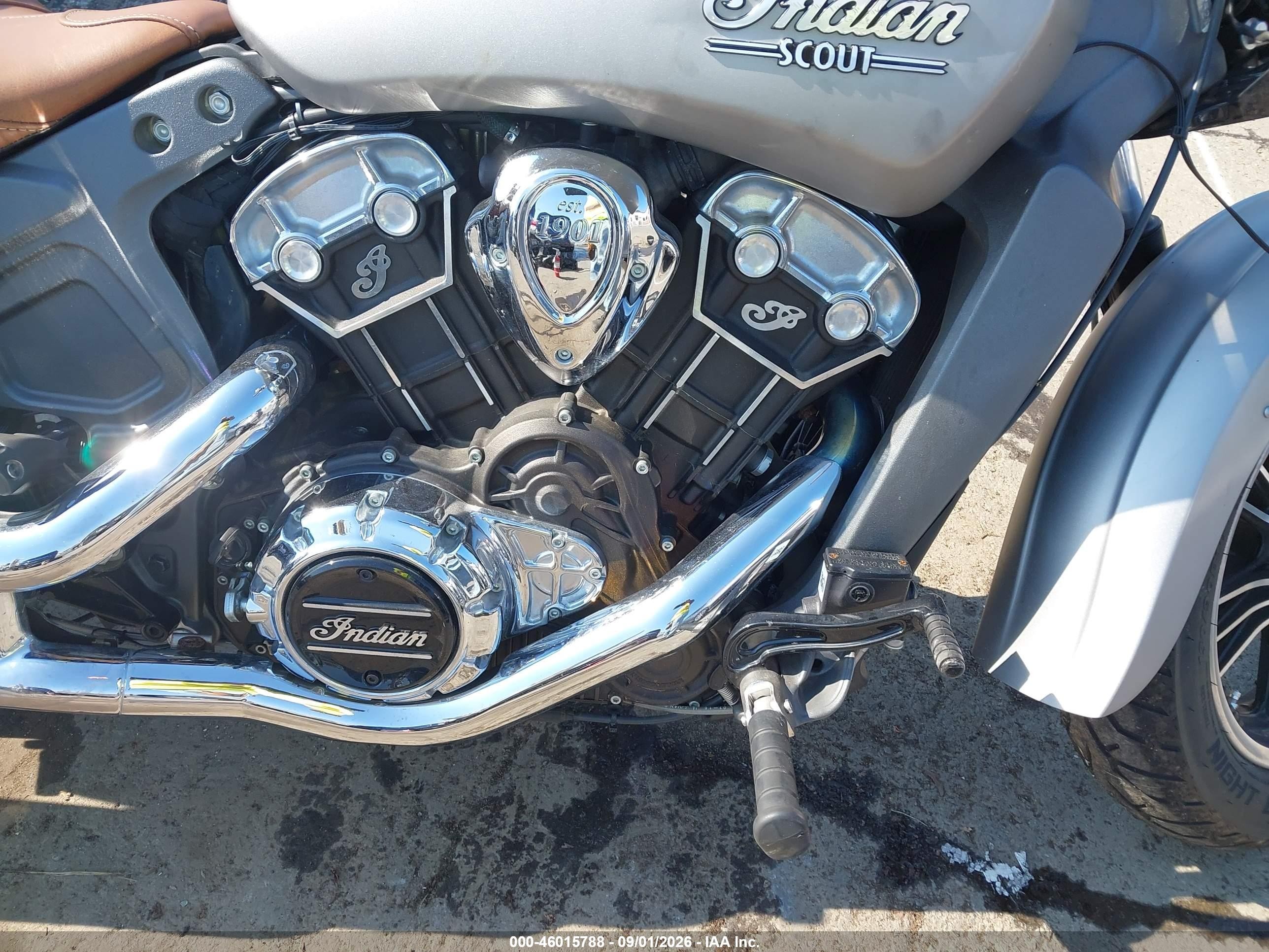 2016 Indian Motorcycle Co. SCOUT VIN 56KMSB003G3115752 IAAI salvage auction — Side, Salvage (North Carolina), sold $2,150 on 2026-09-29 (photo 8)
