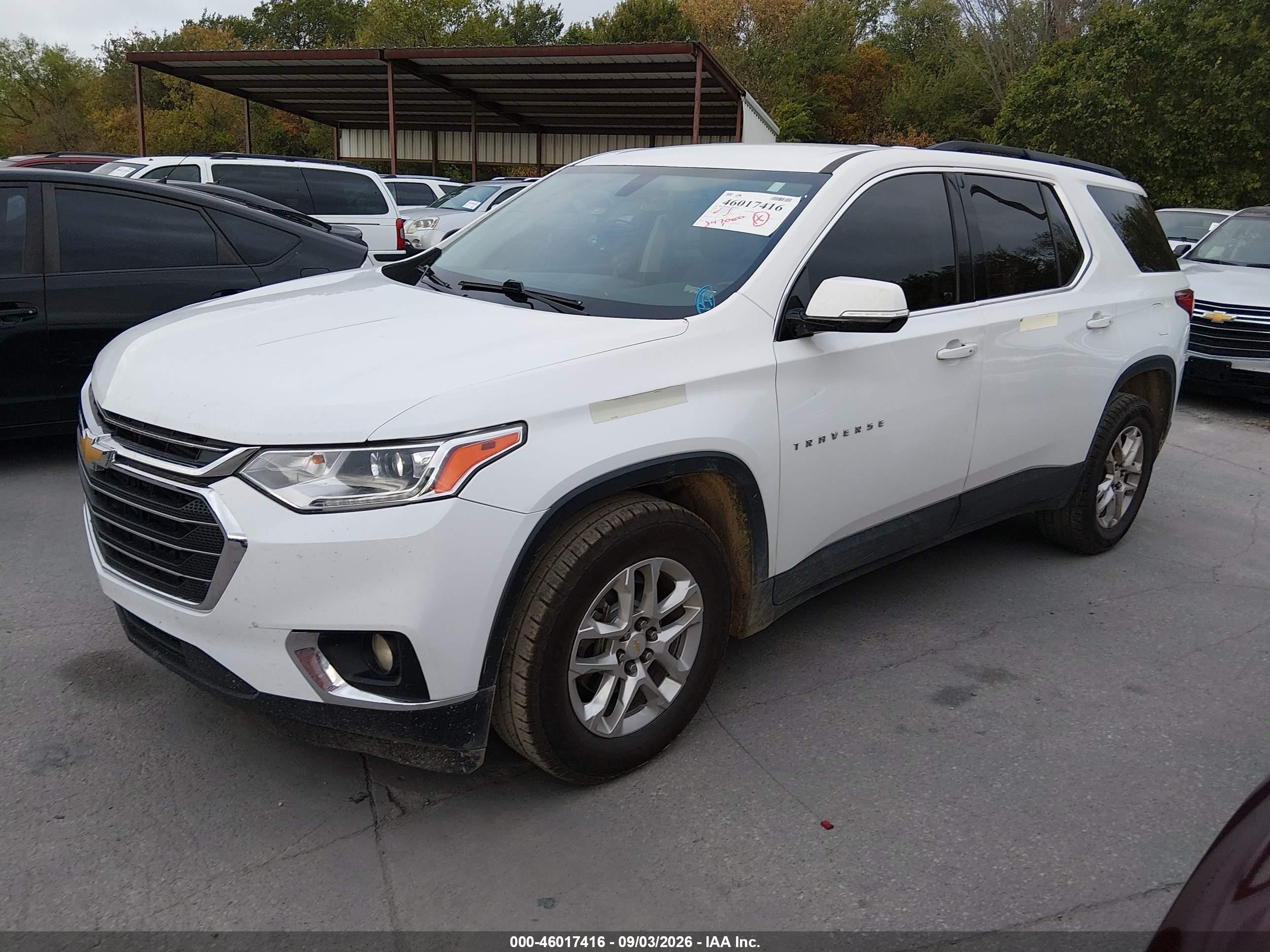2019 Chevrolet Traverse VIN 1GNEVMKW7KJ243986 IAAI salvage auction — All Over, Clear (Kansas), sold $3,675 on 2026-10-03 (photo 2)