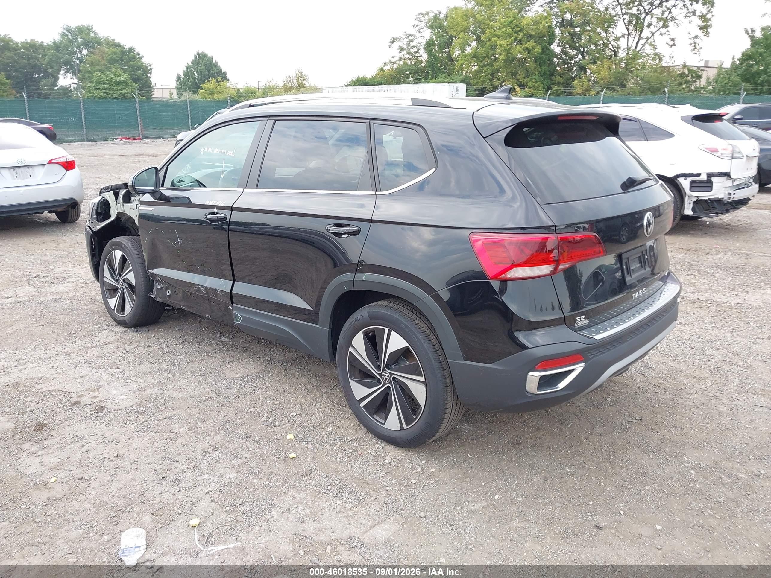 2024 Volkswagen Taos VIN 3VVEX7B21RM018155 IAAI salvage auction — Unknown, Salvage (Pennsylvania), sold $9,600 on 2026-09-10 (photo 3)