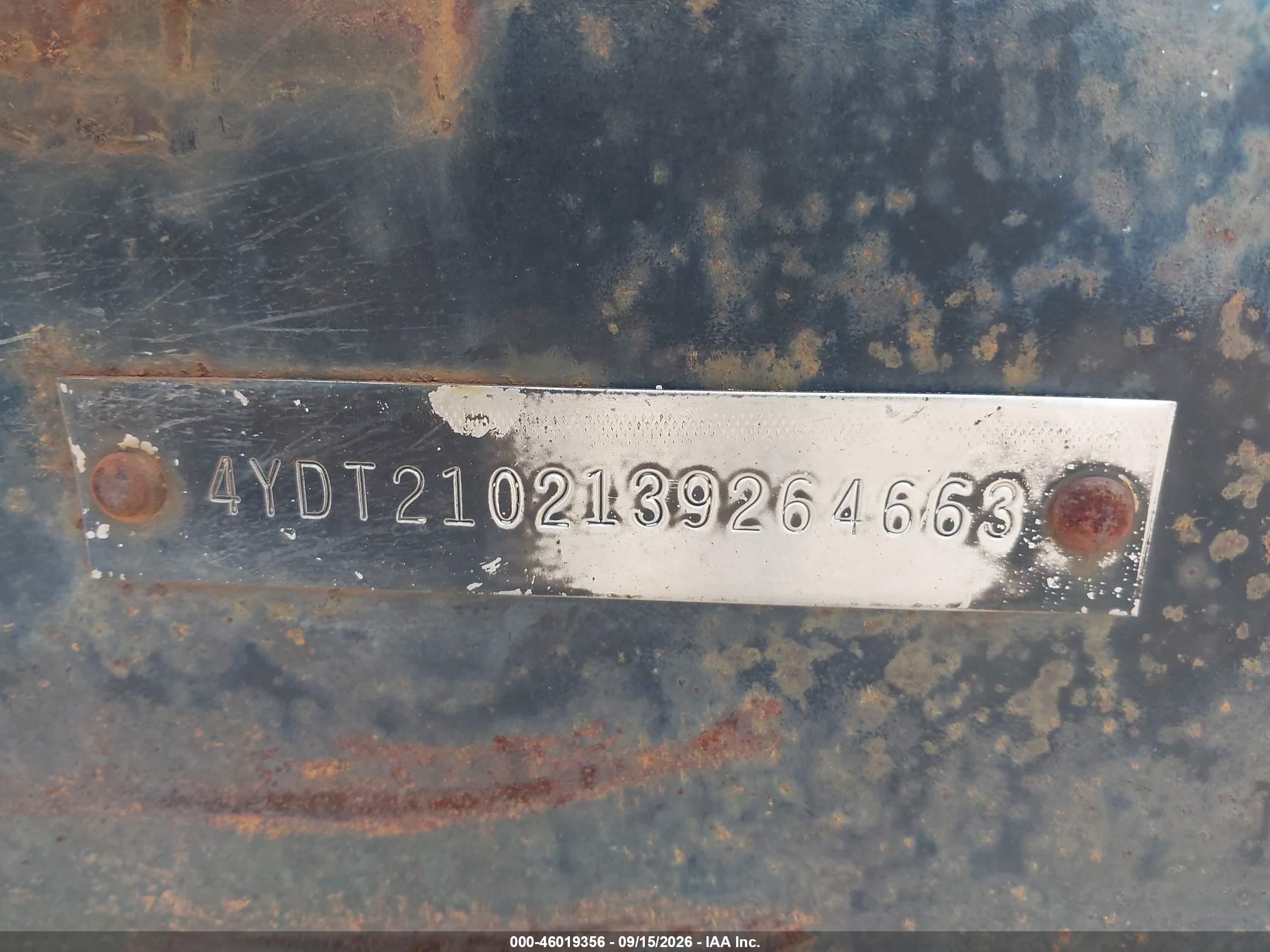 2003 Keystone Rv Tail-Gator VIN 4YDT2102139264663 IAAI salvage auction — Hail, Clear (North Dakota), sold $1,100 on 2026-10-07 (photo 9)