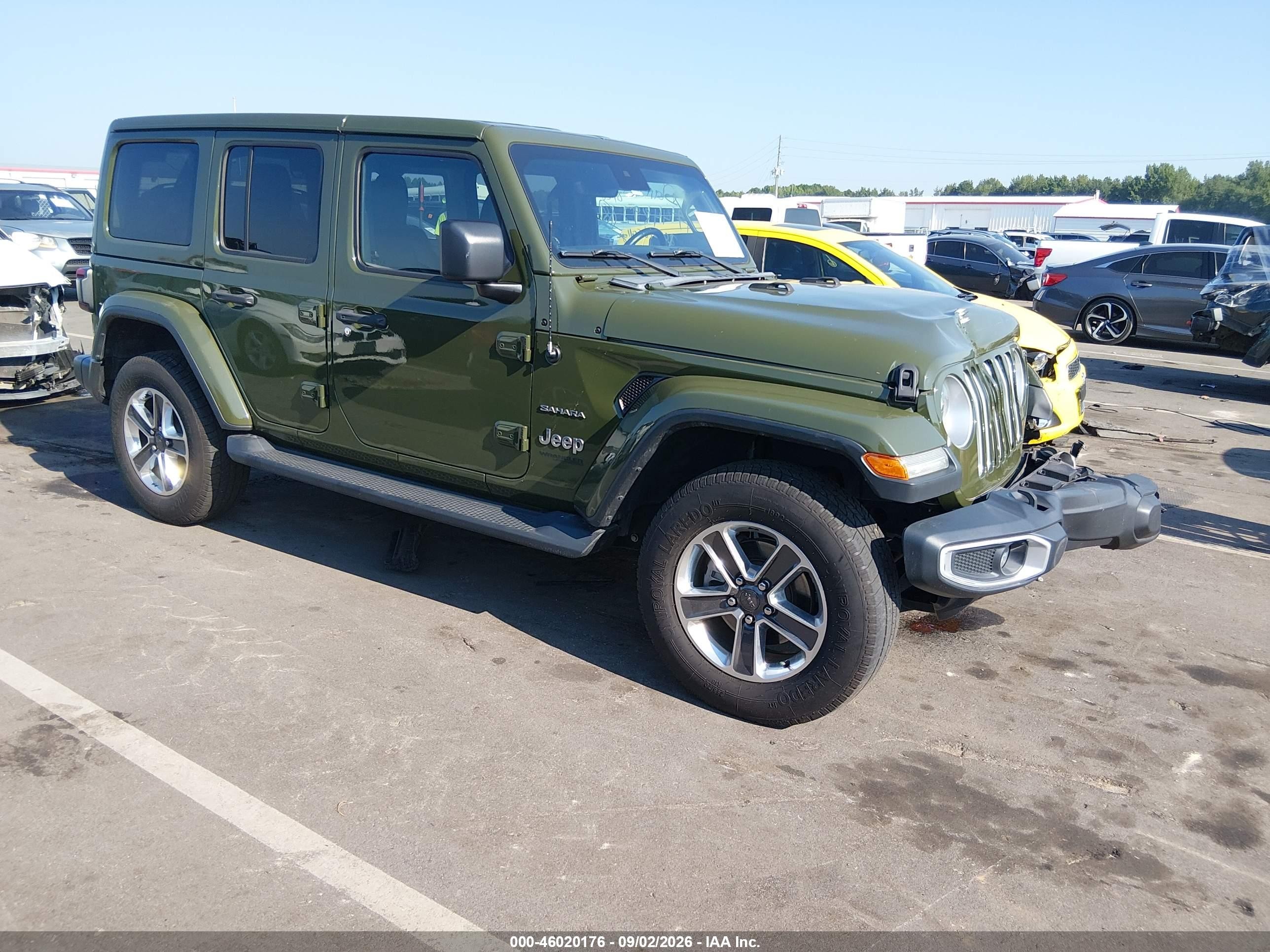 2020 Jeep Wrangler Unlimited VIN 1C4HJXEG2LW333929 — IAAI salvage auction photo