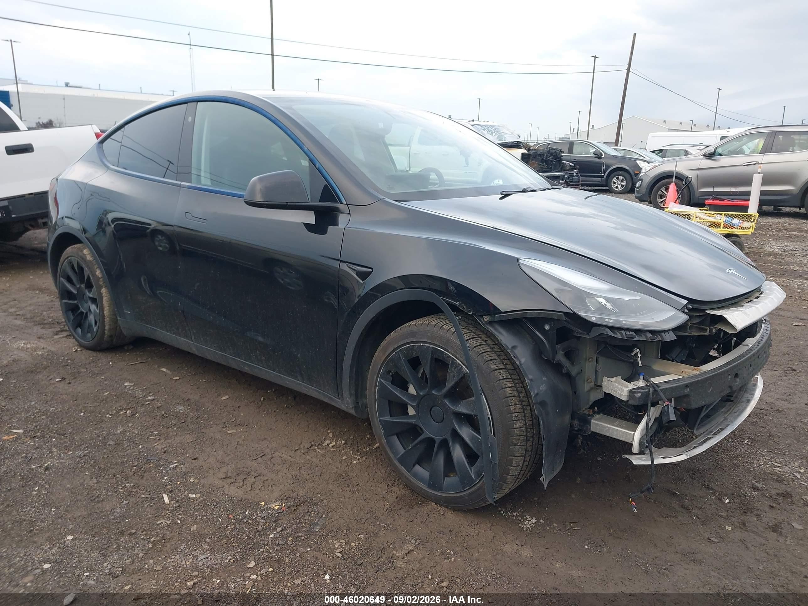 2021 Tesla Model Y VIN 5YJYGDEE2MF060220 — IAAI salvage auction photo