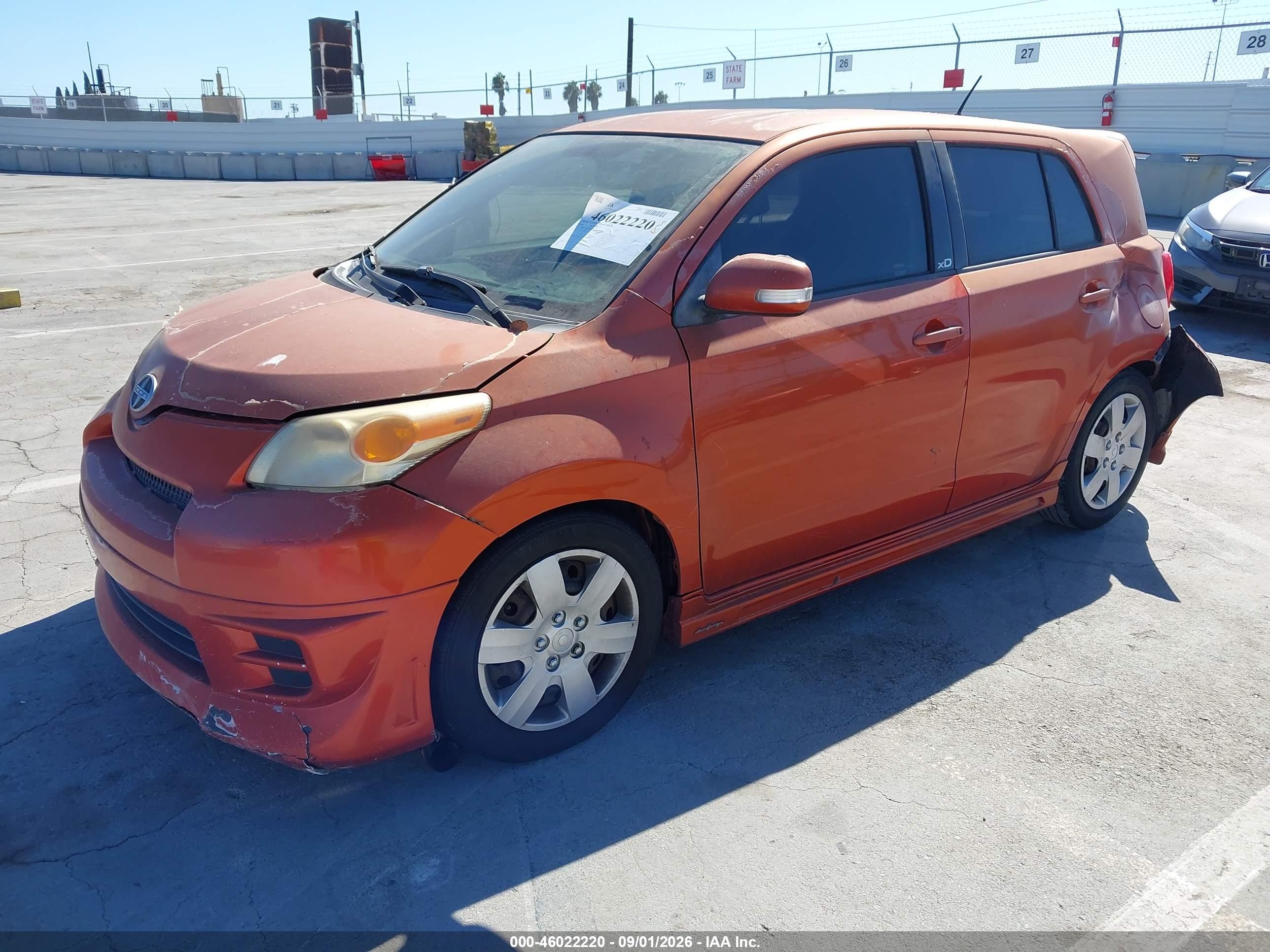 2008 Scion xD VIN JTKKU10498J029047 IAAI salvage auction — Rear End, Wait Title, sold $950 on 2026-09-20 (photo 2)