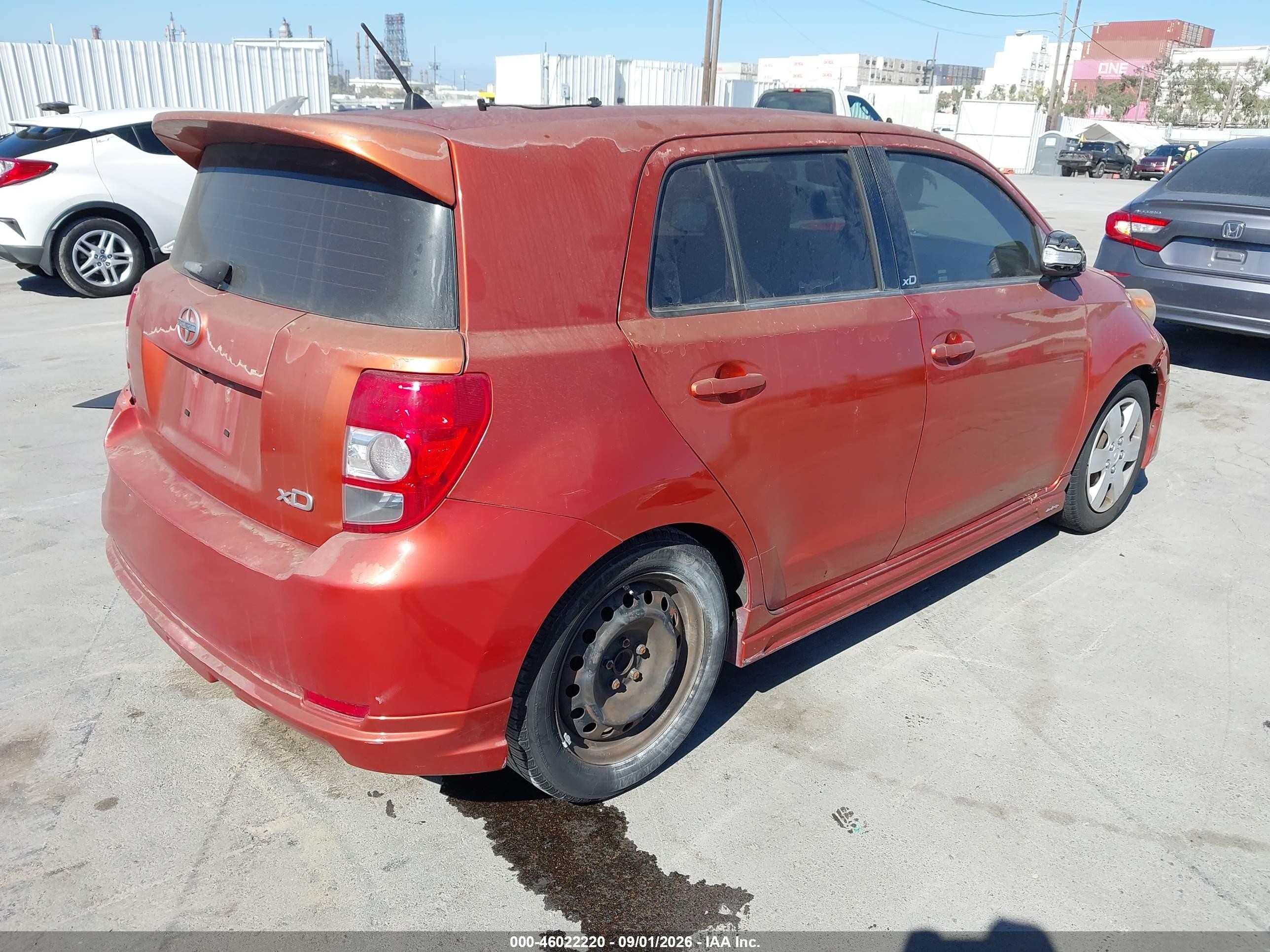 2008 Scion xD VIN JTKKU10498J029047 IAAI salvage auction — Rear End, Wait Title, sold $950 on 2026-09-20 (photo 4)