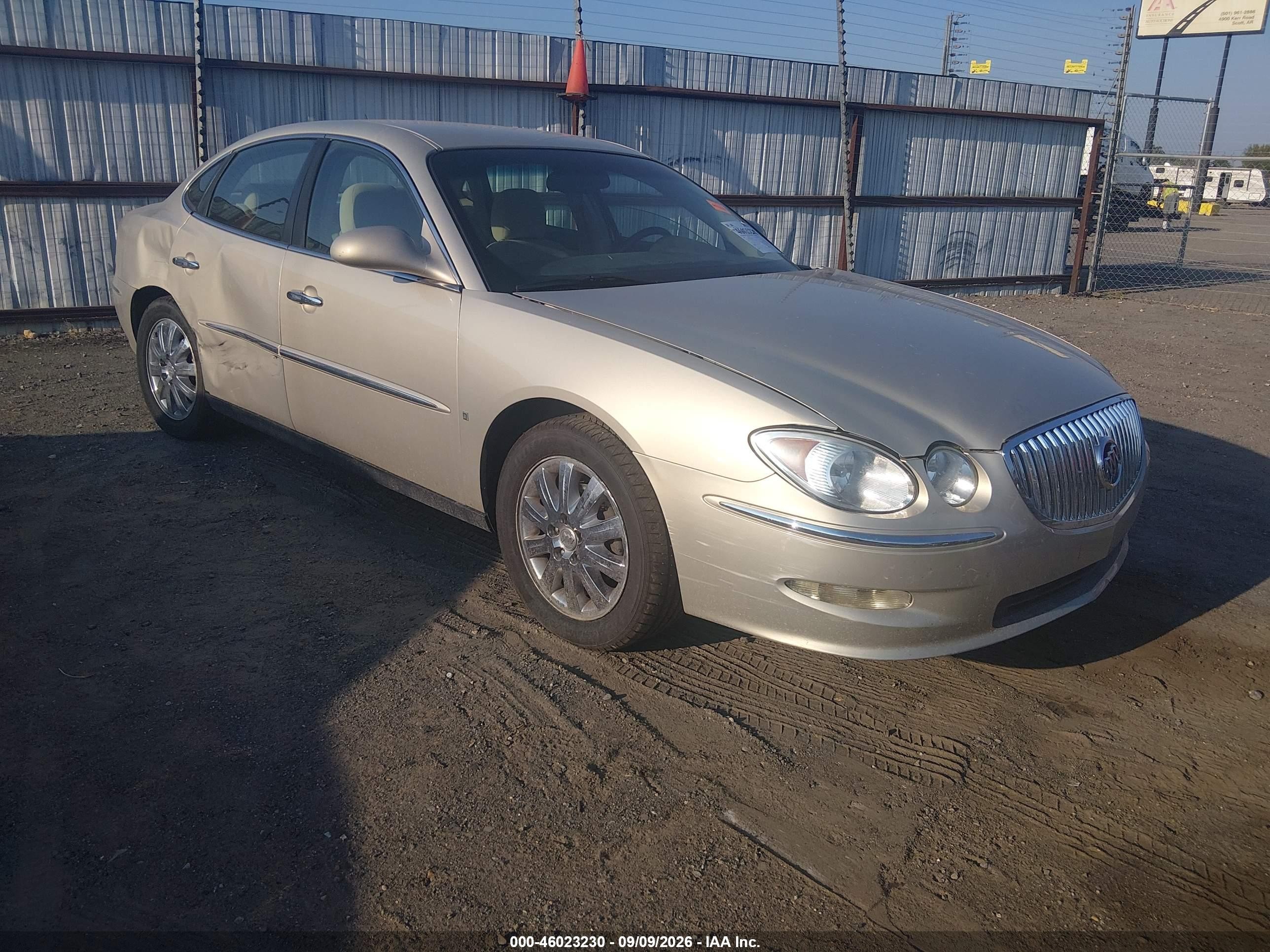 2009 Buick Lacrosse VIN 2G4WC582291167350 IAAI salvage auction — Side, Salvage (Arkansas), sold $625 on 2026-09-29 (photo 1)