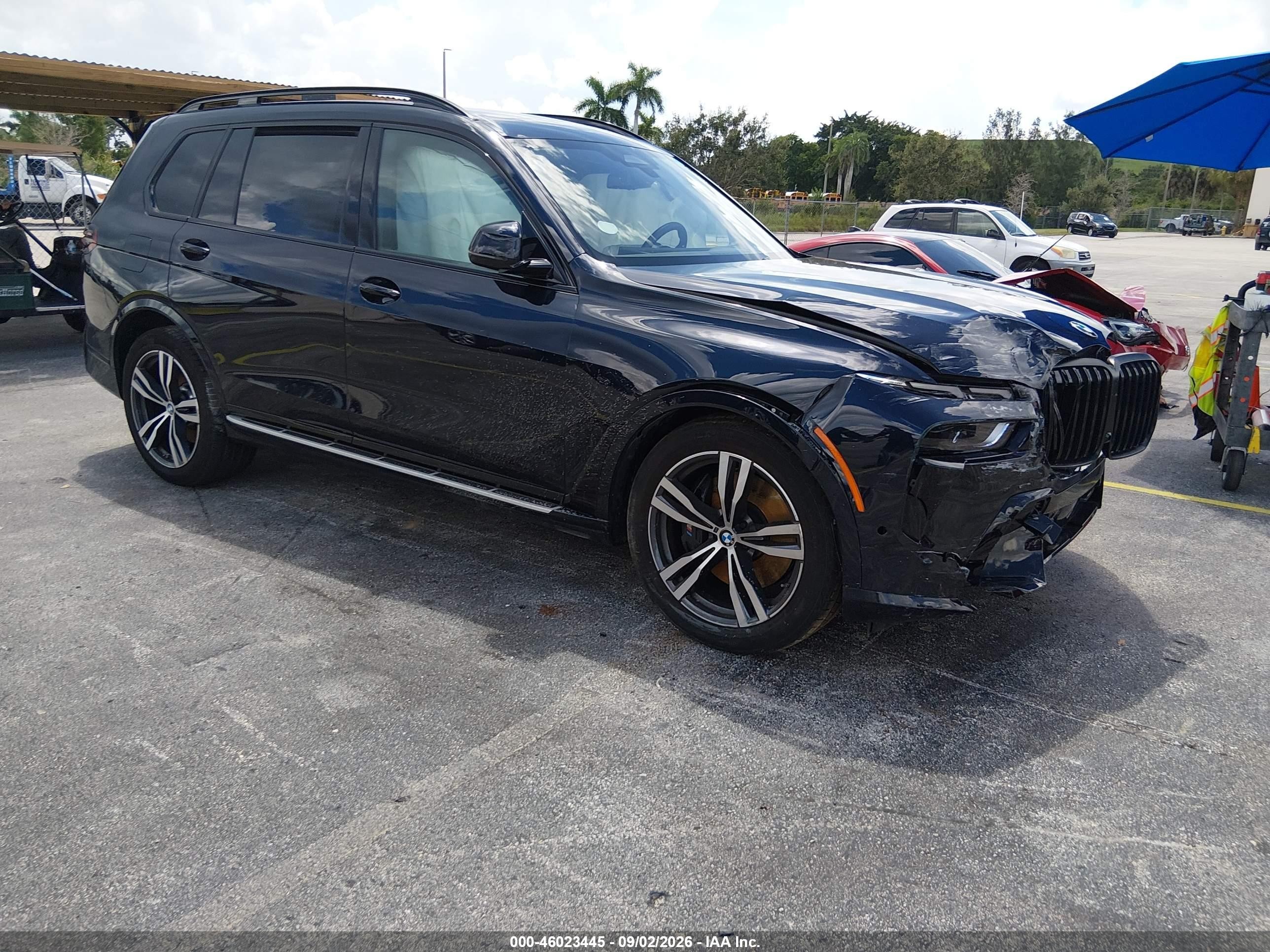 2026 BMW X7 VIN 5UX23EM04T9016935 IAAI salvage auction — Unknown, Clear (Florida), sold $38,250 on 2026-09-11 (photo 1)