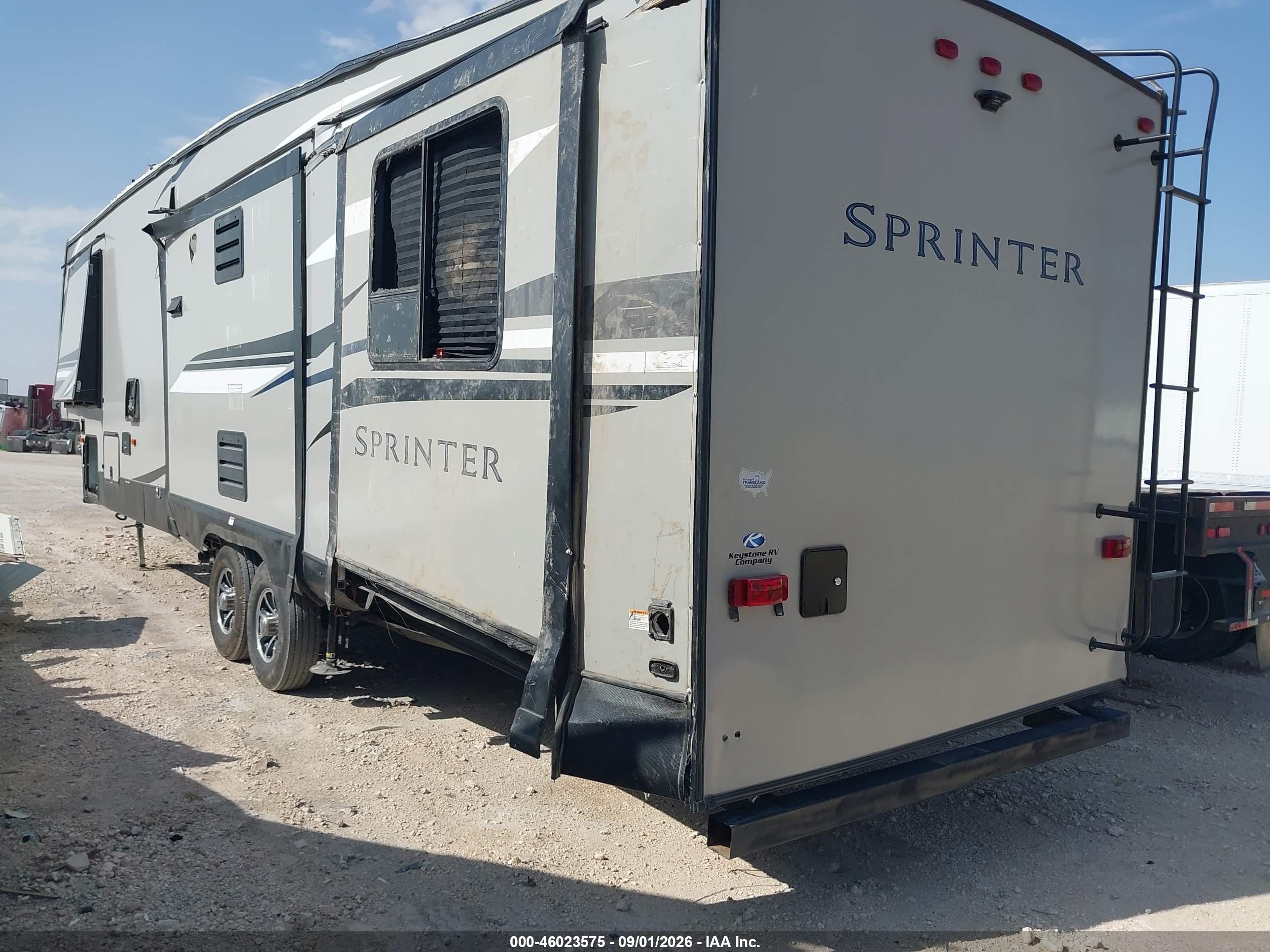 2020 Keystone Rv 3530fwden VIN 4YDF35322L1531367 IAAI salvage auction — All Over, SF97 SALVAGE (South Dakota), sold $2,625 on 2026-09-10 (photo 3)