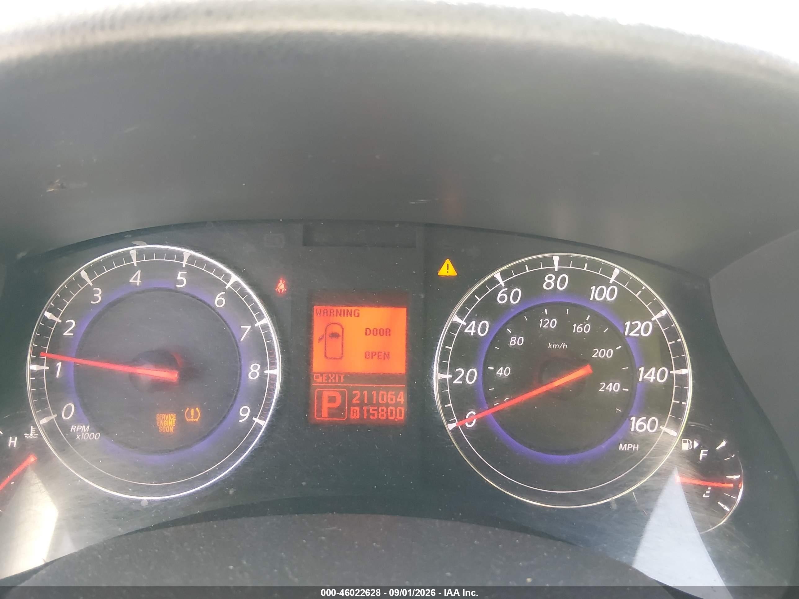 2008 Infiniti EX35 VIN JNKAJ09F88M361889 IAAI salvage auction — Rear End, Salvage (California), sold $400 on 2026-09-23 (photo 7)
