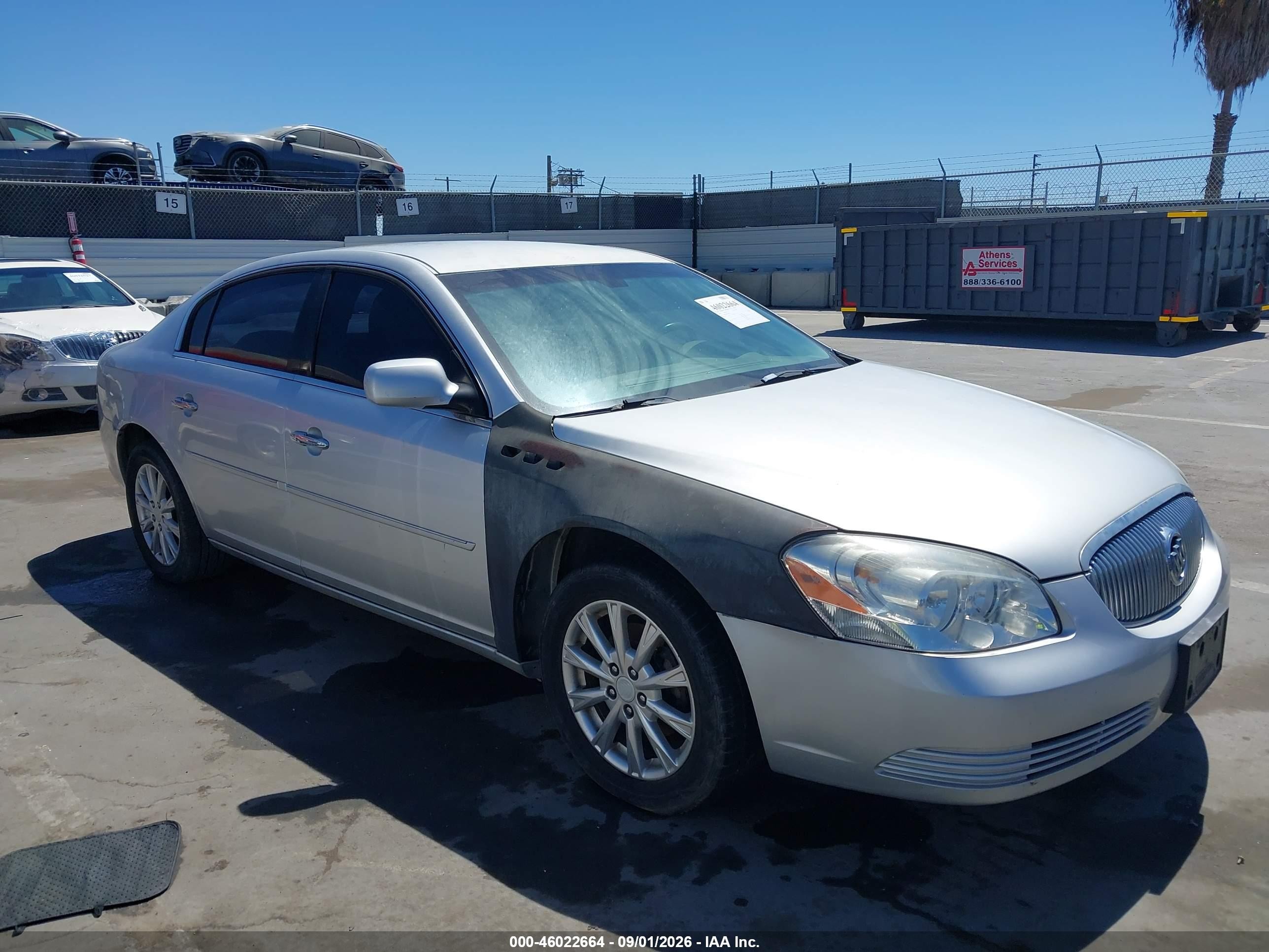 2009 Buick Lucerne VIN 1G4HP57M59U139871 IAAI salvage auction — Side, Clear - Dealer Only (California), sold $450 on 2026-09-10 (photo 1)