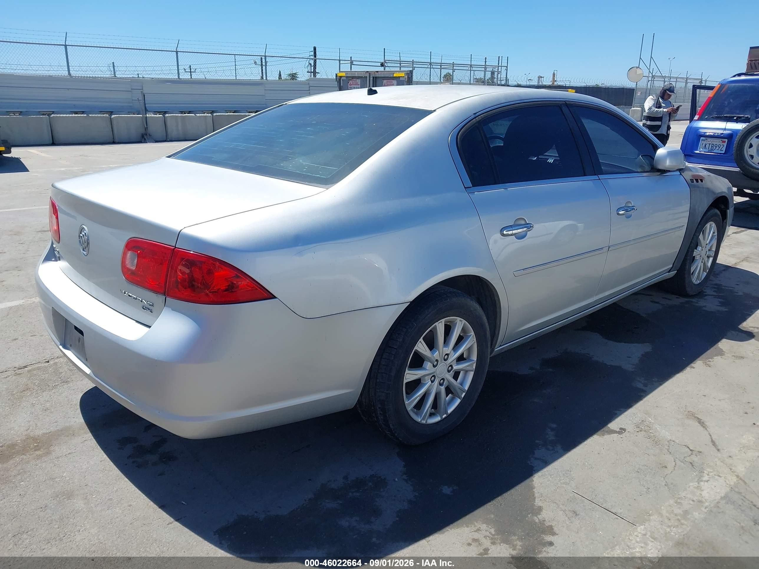 2009 Buick Lucerne VIN 1G4HP57M59U139871 IAAI salvage auction — Side, Clear - Dealer Only (California), sold $450 on 2026-09-10 (photo 4)