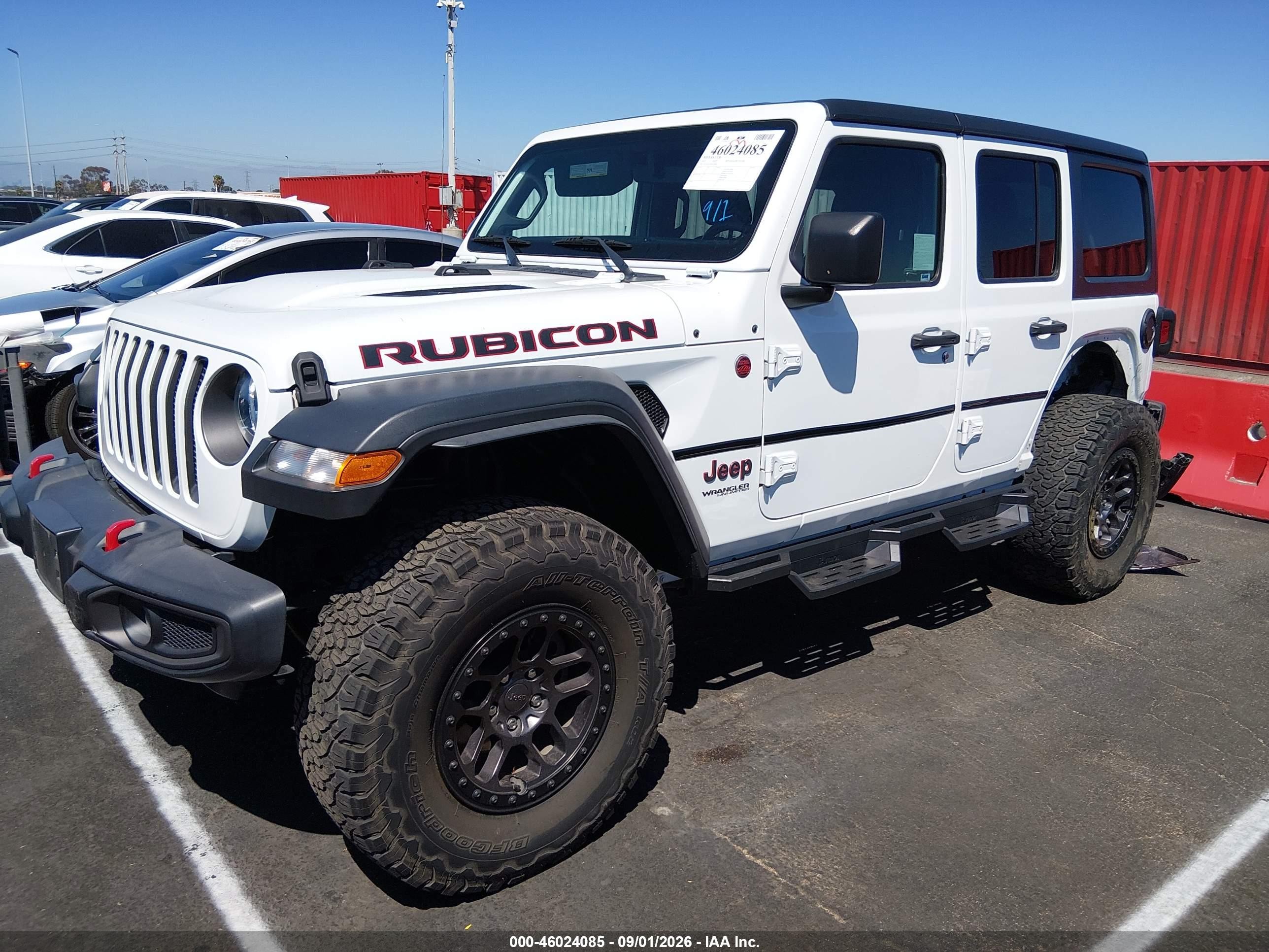 2021 Jeep Wrangler Unlimited VIN 1C4JJXFG4MW786841 IAAI salvage auction — Rear End, Wait Title, sold $21,000 on 2026-09-21 (photo 2)