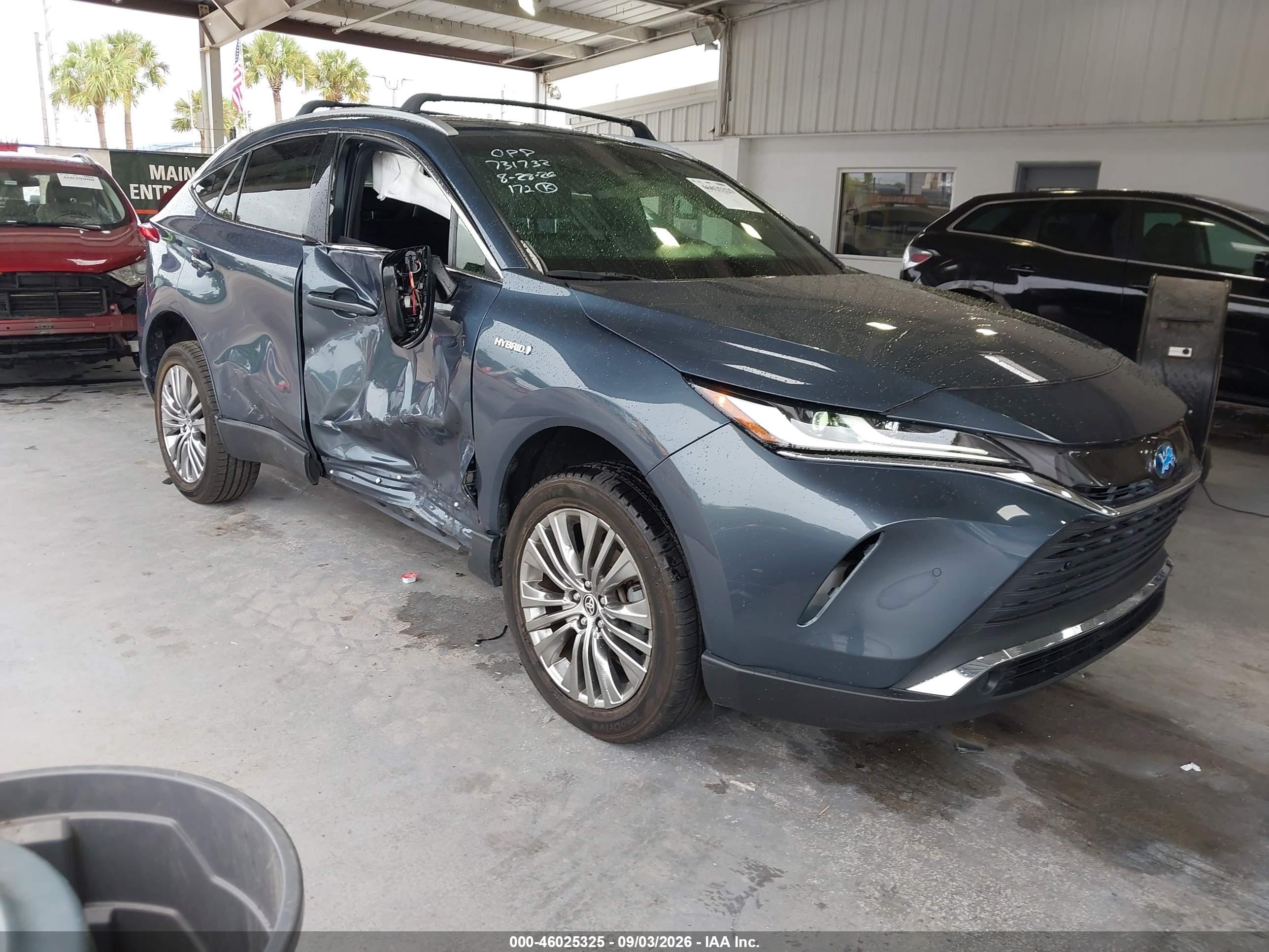 2021 Toyota Venza VIN JTEAAAAH2MJ069456 — IAAI salvage auction photo