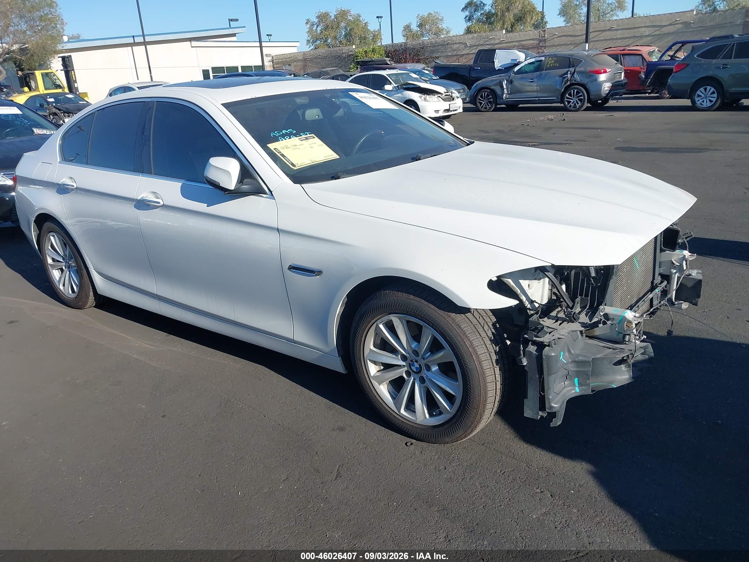 2014 BMW 5 Series VIN WBA5A5C51ED505811 IAAI salvage auction — Front End, Wait Title, sold $1,850 on 2026-09-20 (photo 1)