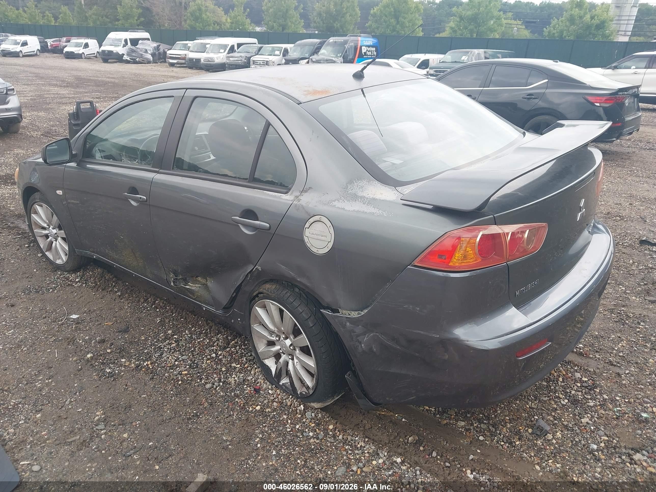 2009 Mitsubishi Lancer VIN JA3AU86WX9U002667 IAAI salvage auction — Side, Mv-907A (New York), sold $475 on 2026-09-14 (photo 3)