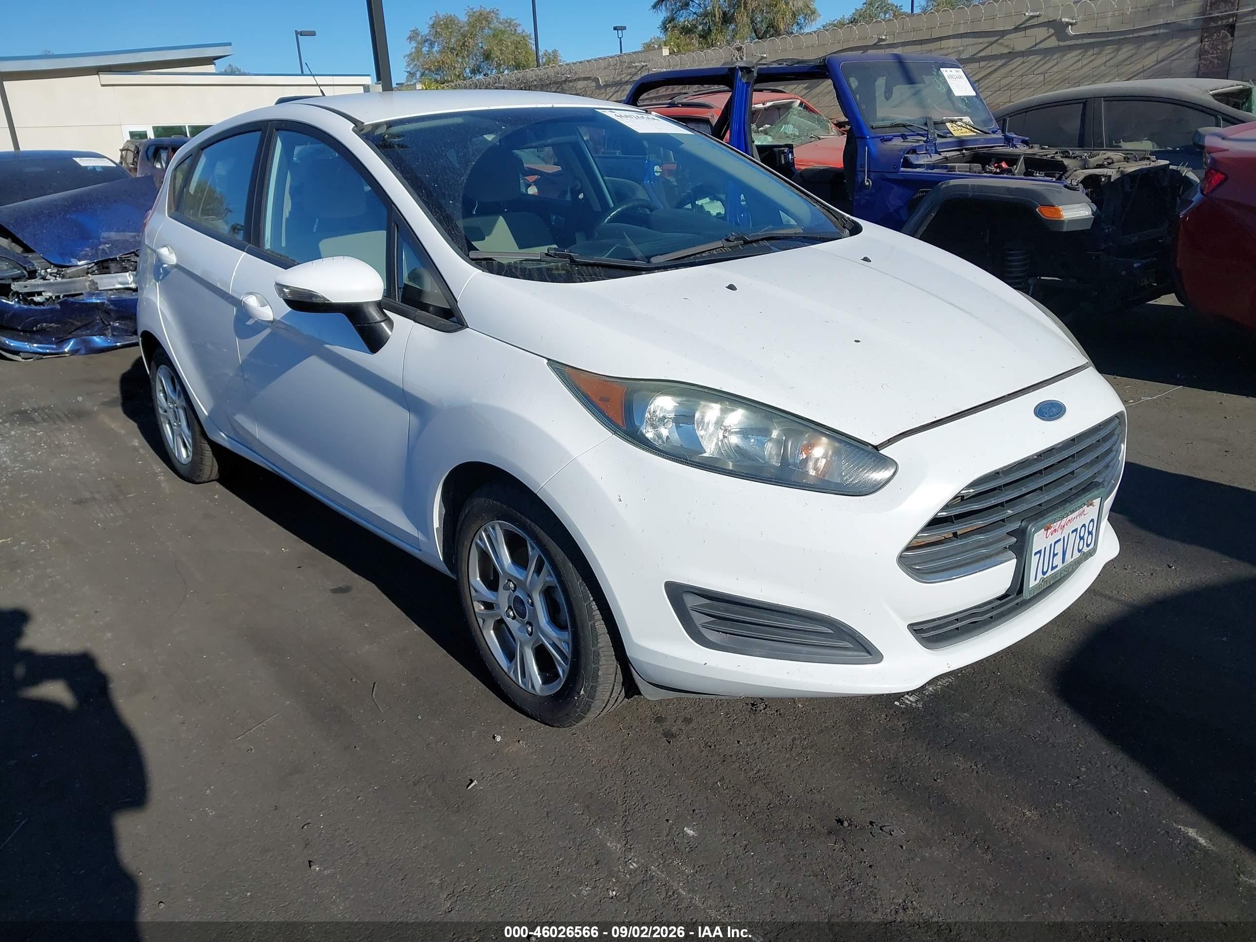 2016 Ford Fiesta VIN 3FADP4EJXGM120133 IAAI salvage auction — Rear End, Salvage Certificate (California), sold $650 on 2026-09-13 (photo 1)