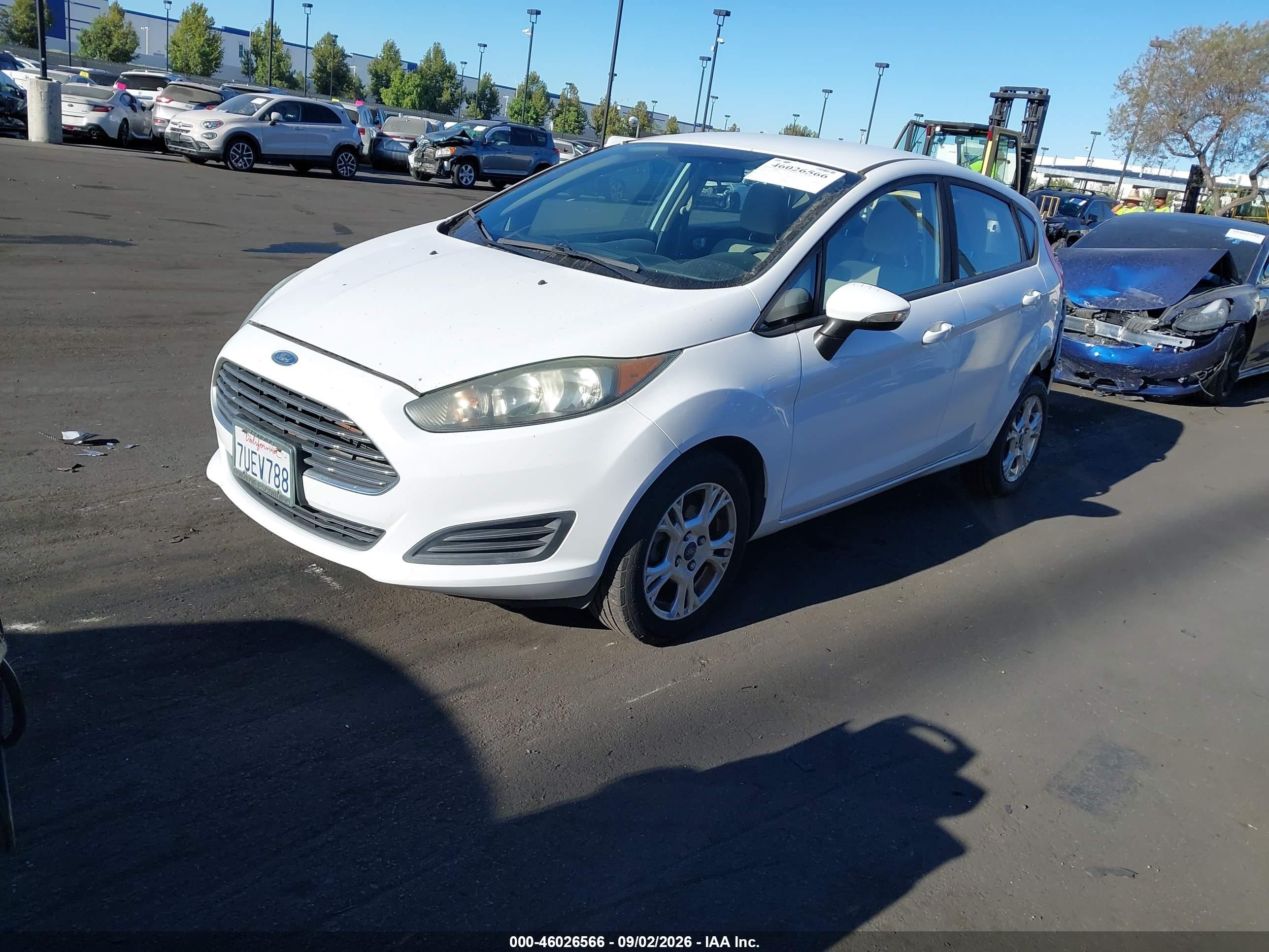 2016 Ford Fiesta VIN 3FADP4EJXGM120133 IAAI salvage auction — Rear End, Salvage Certificate (California), sold $650 on 2026-09-13 (photo 2)