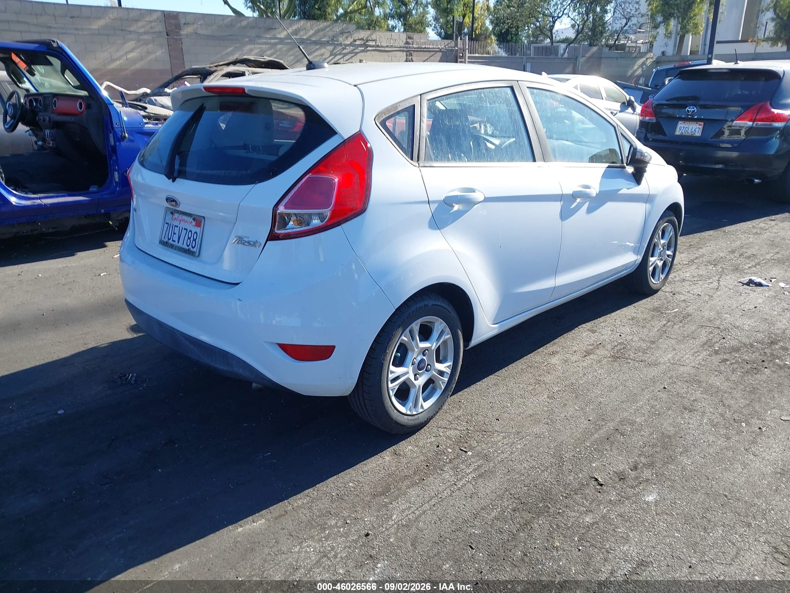 2016 Ford Fiesta VIN 3FADP4EJXGM120133 IAAI salvage auction — Rear End, Salvage Certificate (California), sold $650 on 2026-09-13 (photo 4)