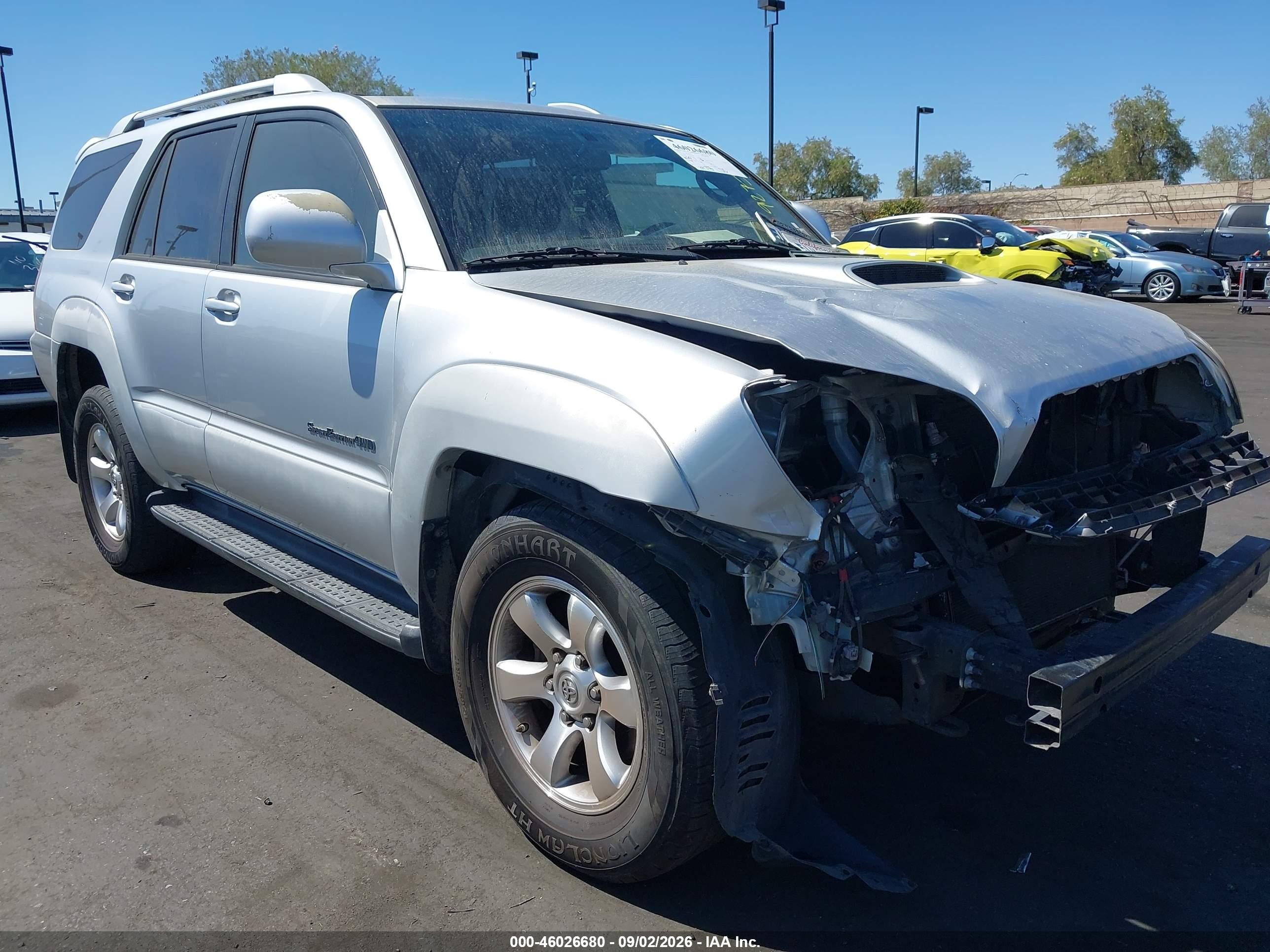 2004 Toyota 4Runner VIN JTEBU14R248024394 IAAI salvage auction — Front End, Salvage Certificate (California), sold $2,000 on 2026-09-13 (photo 1)