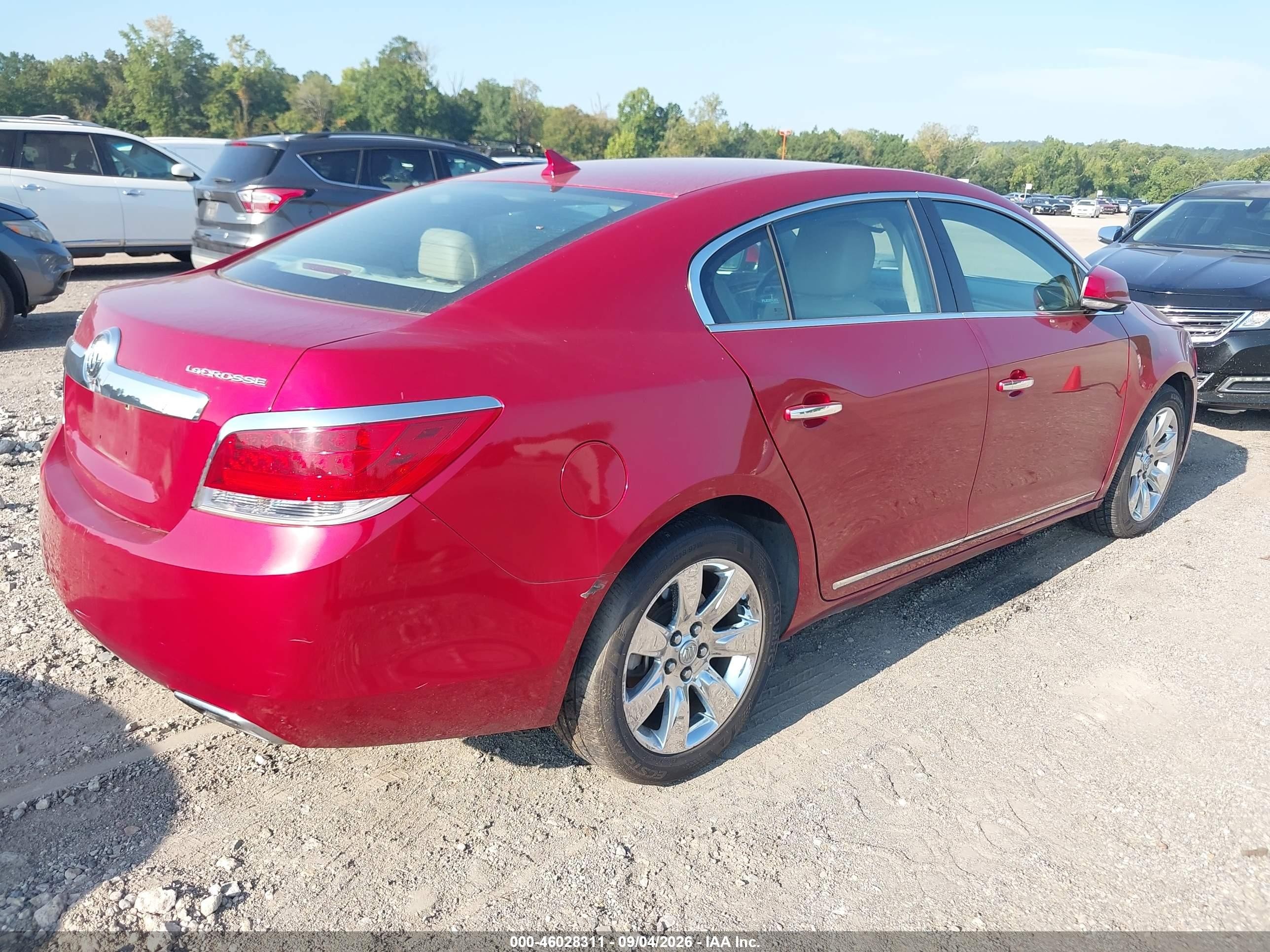 2012 Buick Lacrosse VIN 1G4GC5E3XCF374487 IAAI salvage auction — Normal Wear, Clear (Alabama), sold $675 on 2026-09-09 (photo 4)
