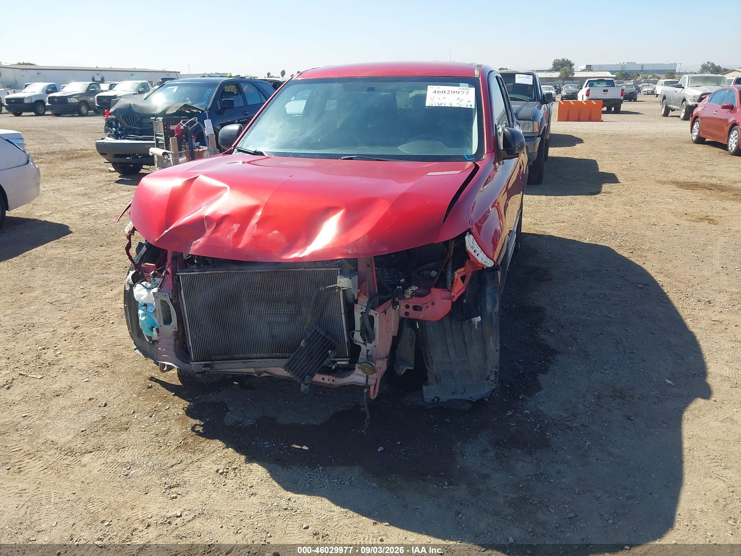 2018 Mitsubishi Outlander VIN JA4AD2A31JZ049695 IAAI salvage auction — Front End, Salvage (California), sold $875 on 2026-09-12 (photo 6)