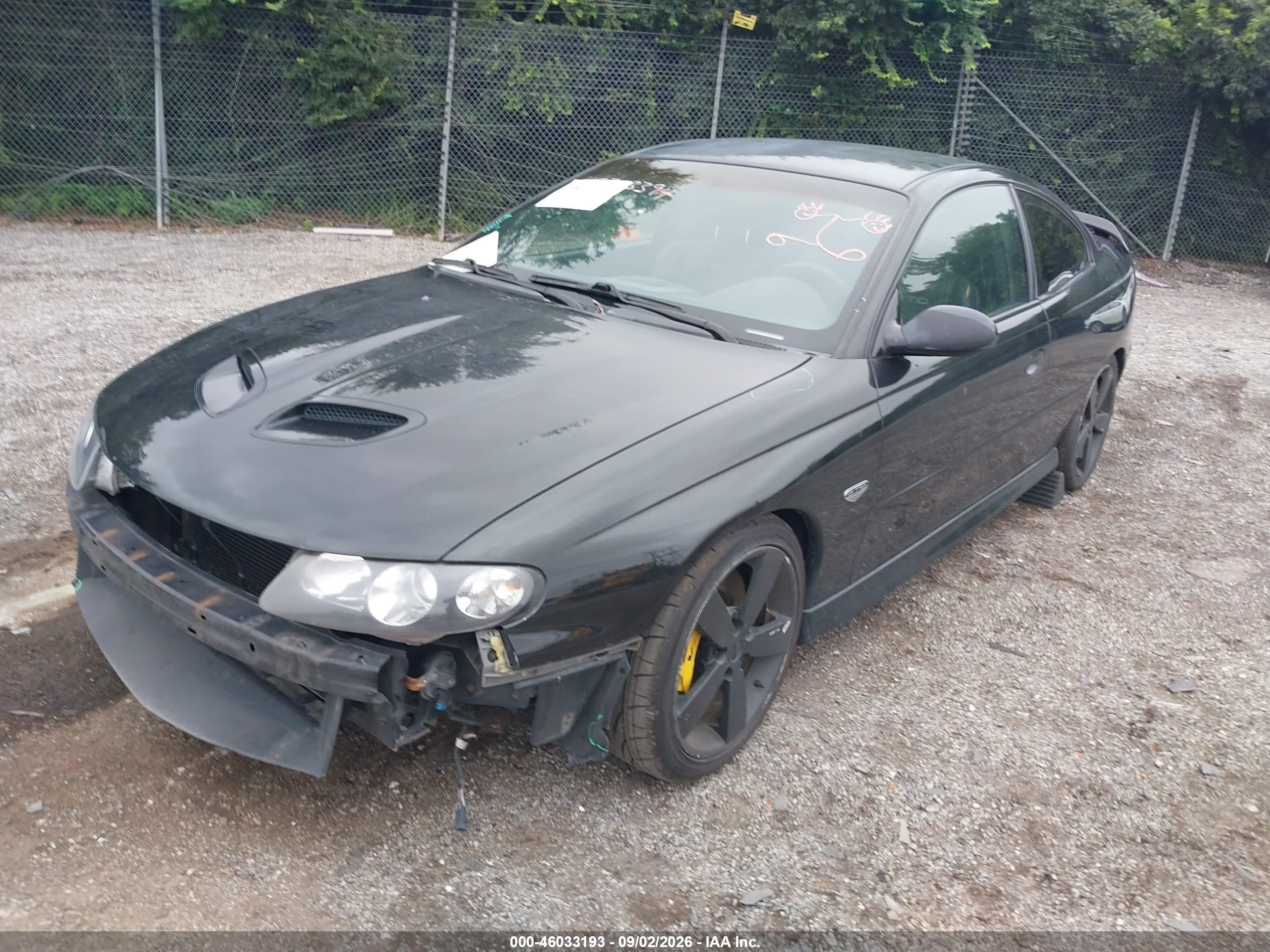 2006 Pontiac Gto VIN 6G2VX12U06L821007 IAAI salvage auction — Front End, Salvage (Pennsylvania), sold $4,900 on 2026-09-12 (photo 2)