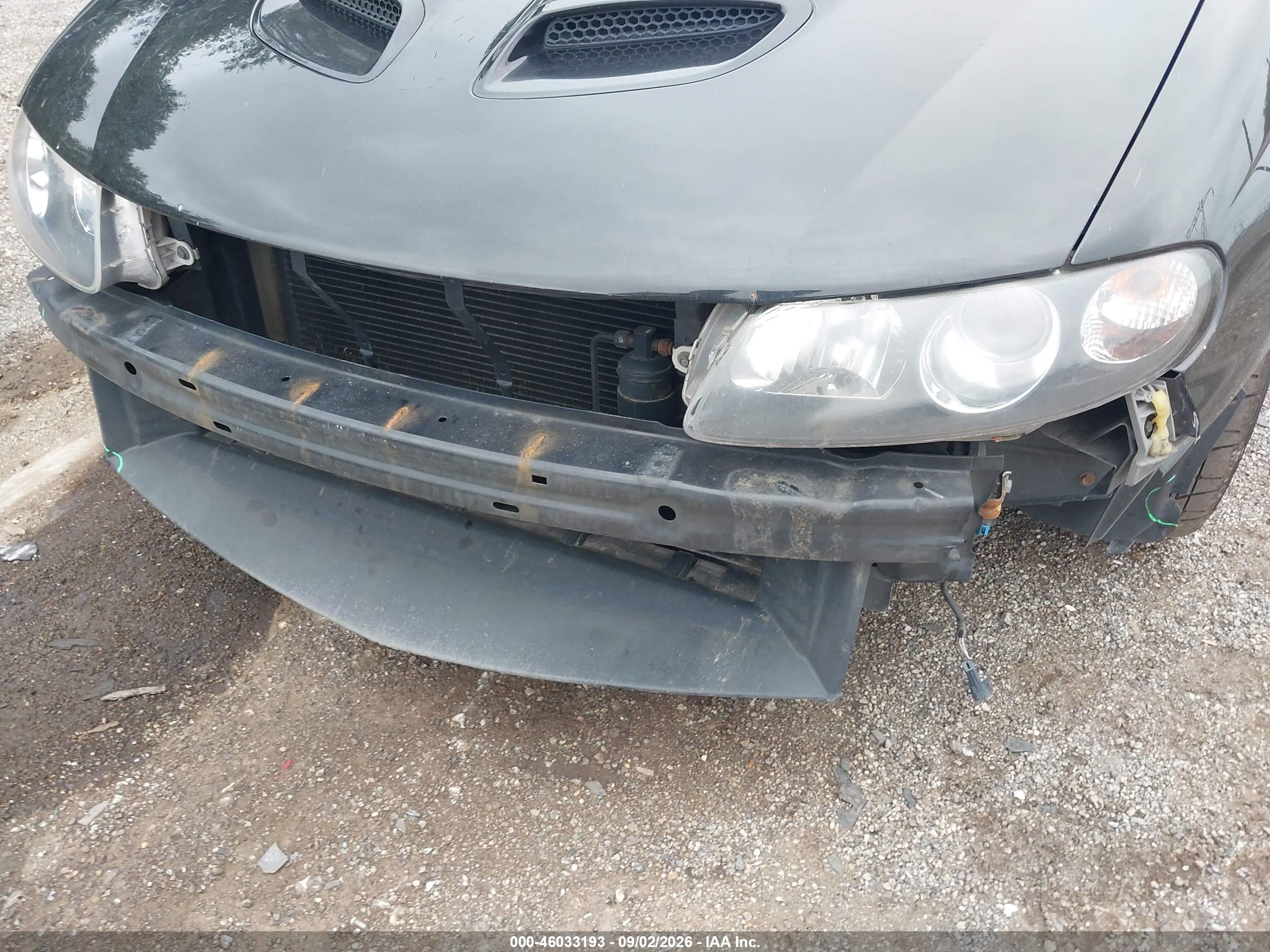 2006 Pontiac Gto VIN 6G2VX12U06L821007 IAAI salvage auction — Front End, Salvage (Pennsylvania), sold $4,900 on 2026-09-12 (photo 6)