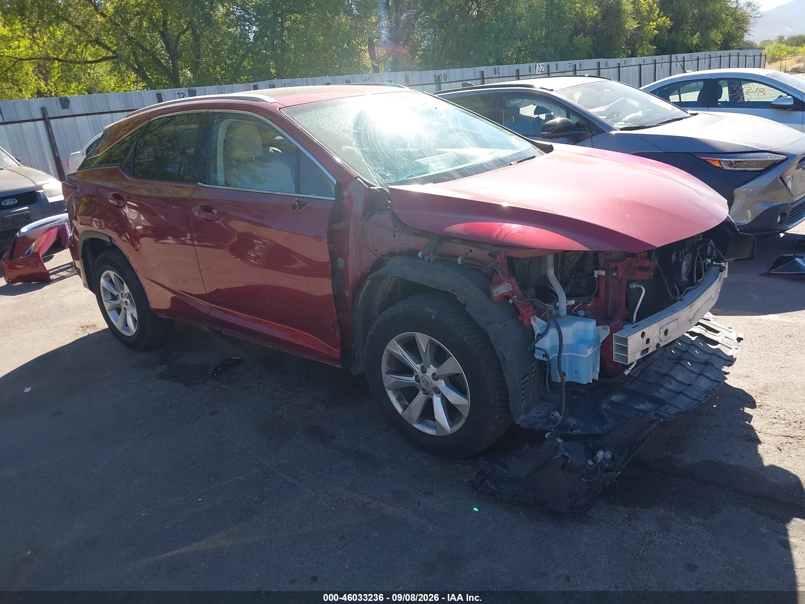 2016 Lexus RX 350 VIN JTJBZMCA6G2000588 — IAAI salvage auction photo