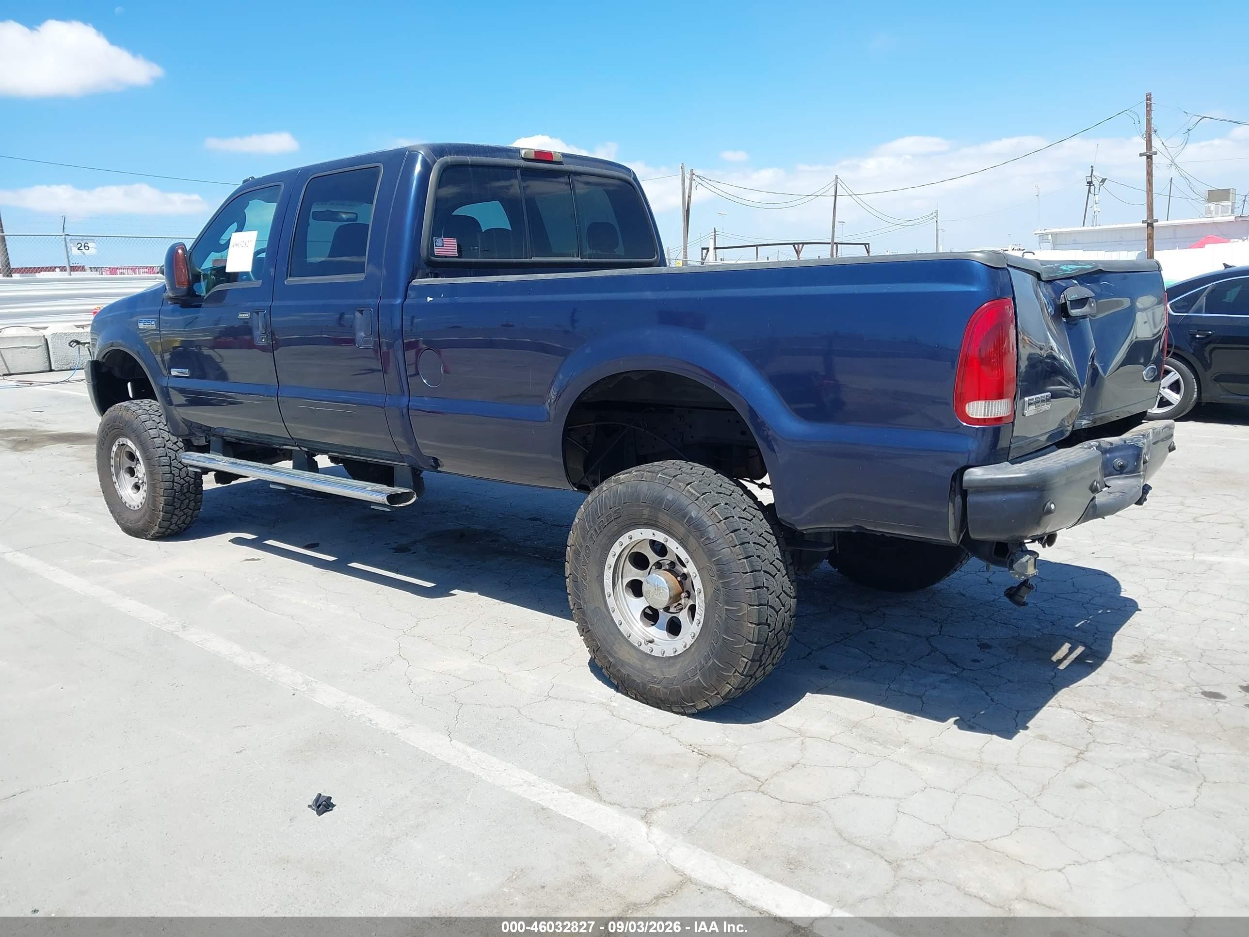 2006 Ford F-250 VIN 1FTSW21P06EB63323 IAAI salvage auction — Rear End, Salvage (California), sold $1,950 on 2026-09-13 (photo 3)