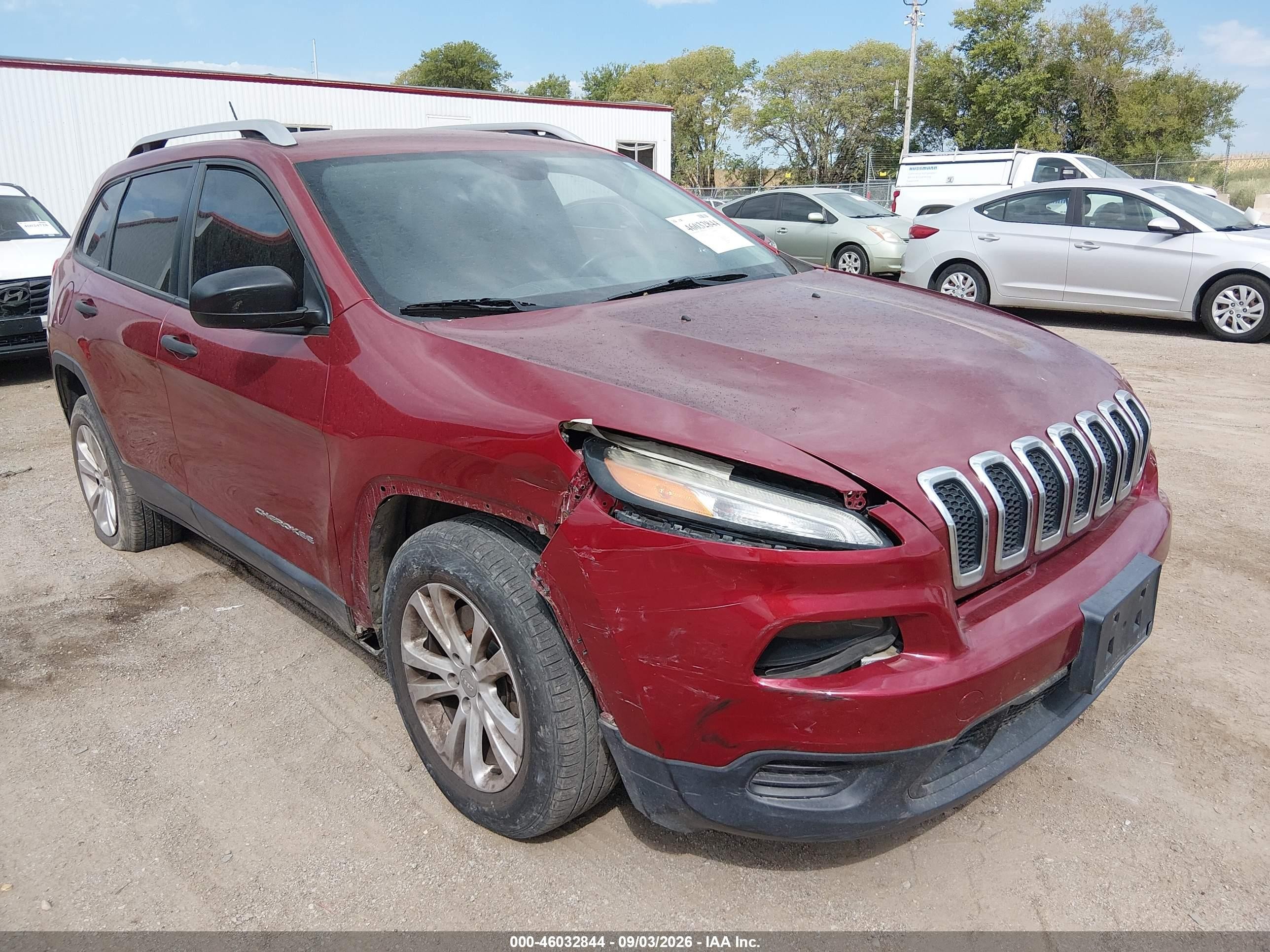 2015 Jeep Cherokee VIN 1C4PJLABXFW620485 IAAI salvage auction — Unknown, Salvage (Nebraska), sold $1,950 on 2026-10-04 (photo 6)