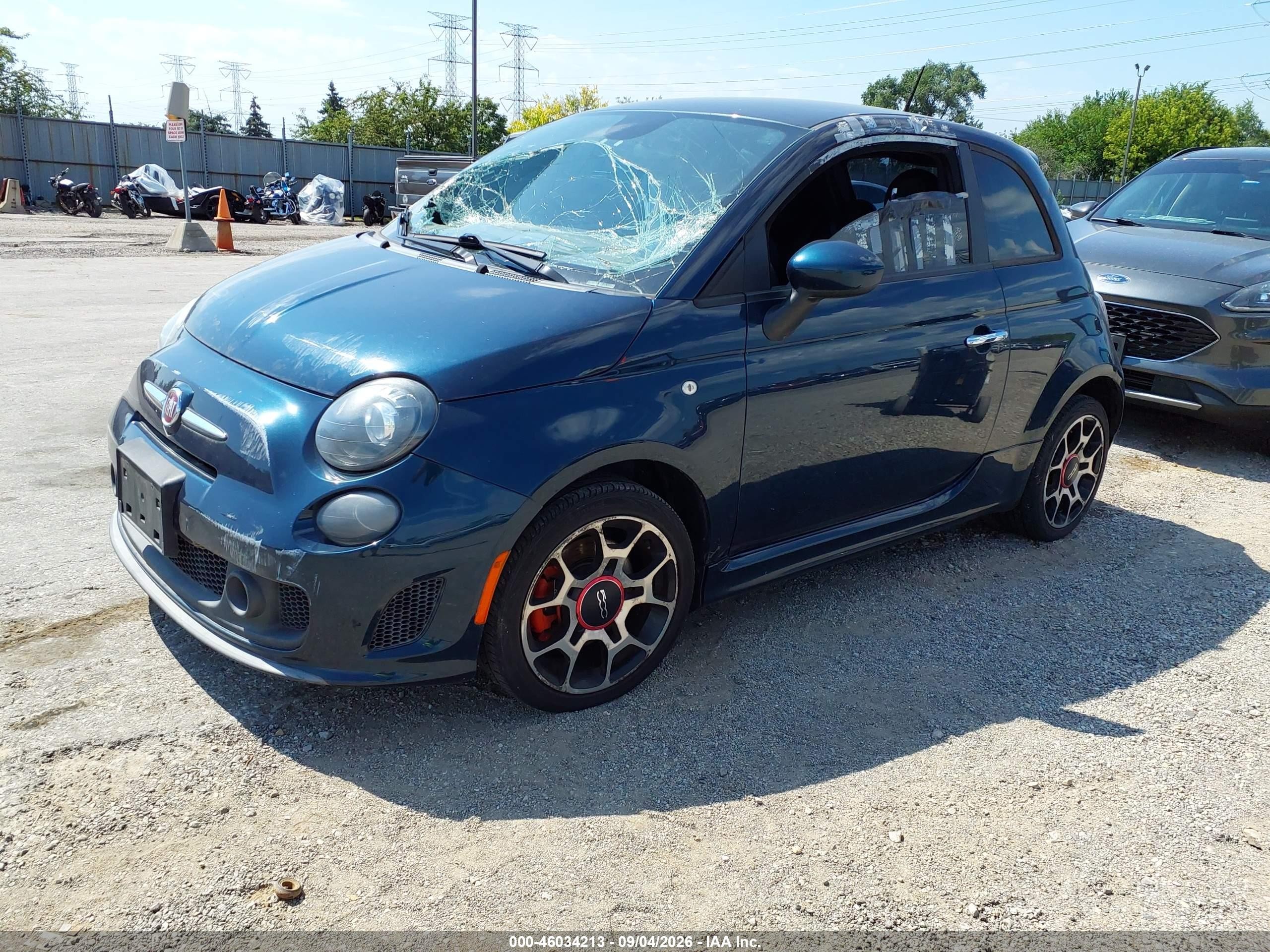 2015 Fiat 500 VIN 3C3CFFHH9FT667710 IAAI salvage auction — Normal Wear, Clear (Illinois), sold $775 on 2026-09-14 (photo 2)