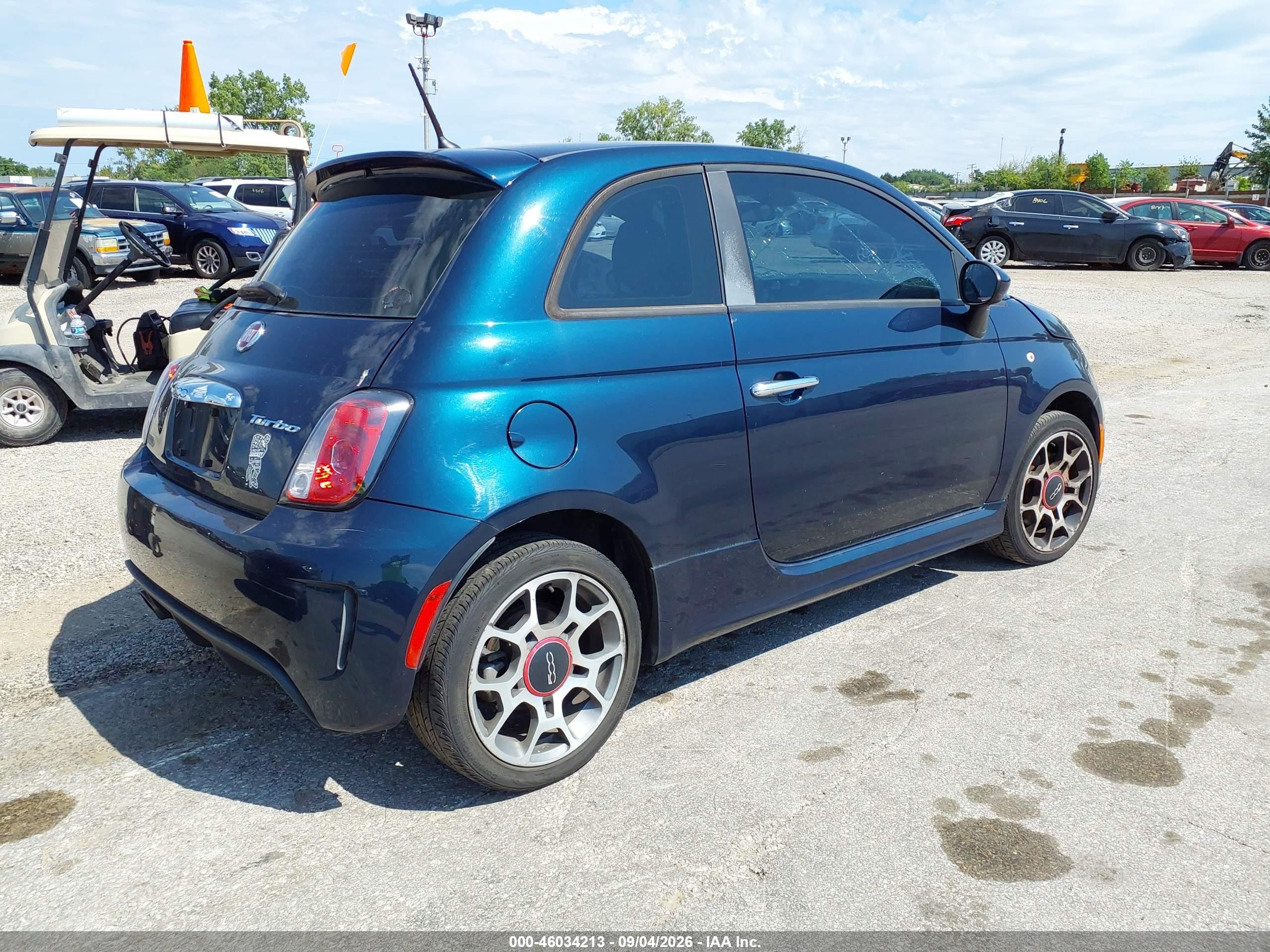 2015 Fiat 500 VIN 3C3CFFHH9FT667710 IAAI salvage auction — Normal Wear, Clear (Illinois), sold $775 on 2026-09-14 (photo 4)