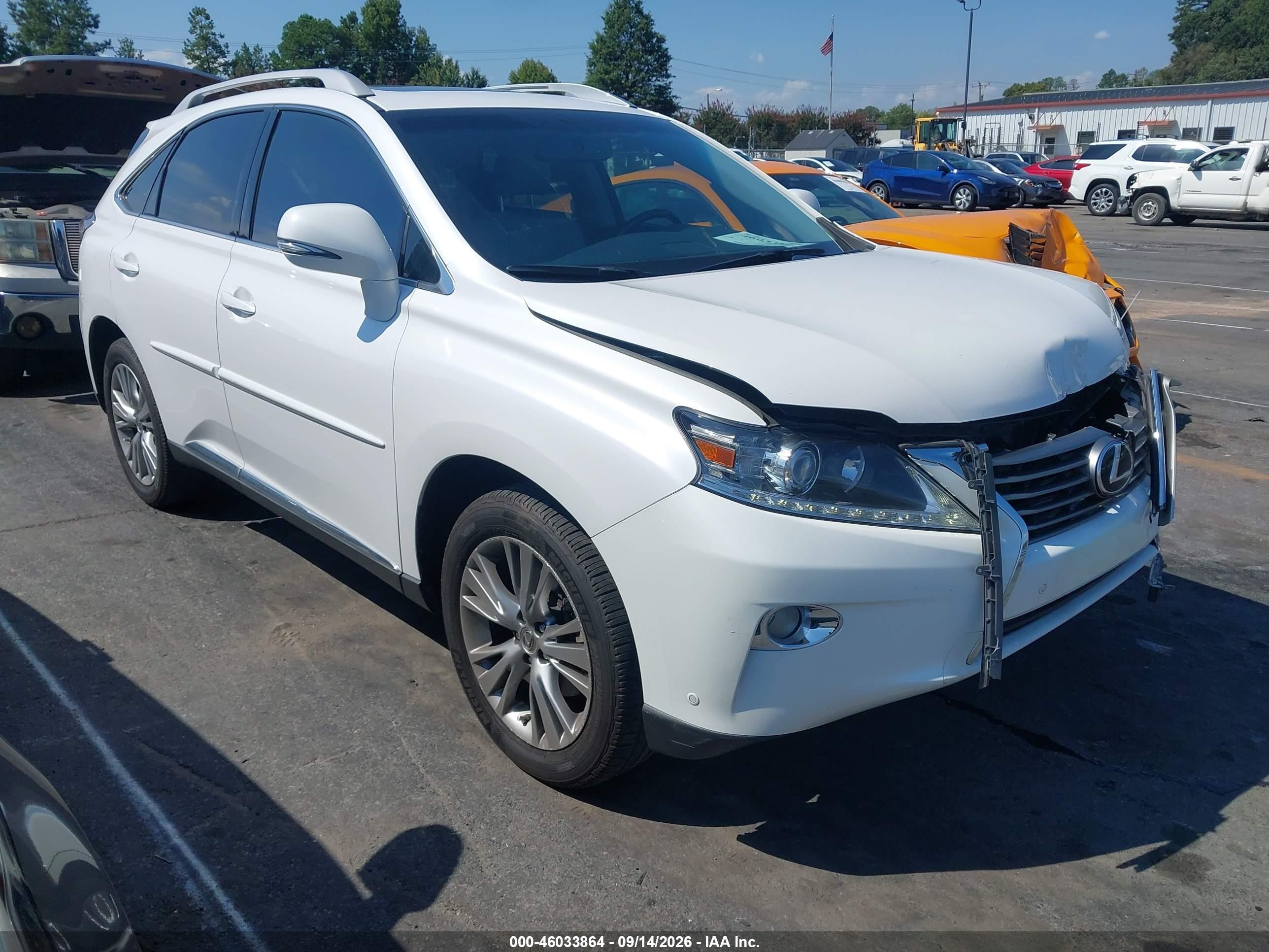 2013 Lexus RX 350 VIN 2T2ZK1BA4DC096722 — IAAI salvage auction photo