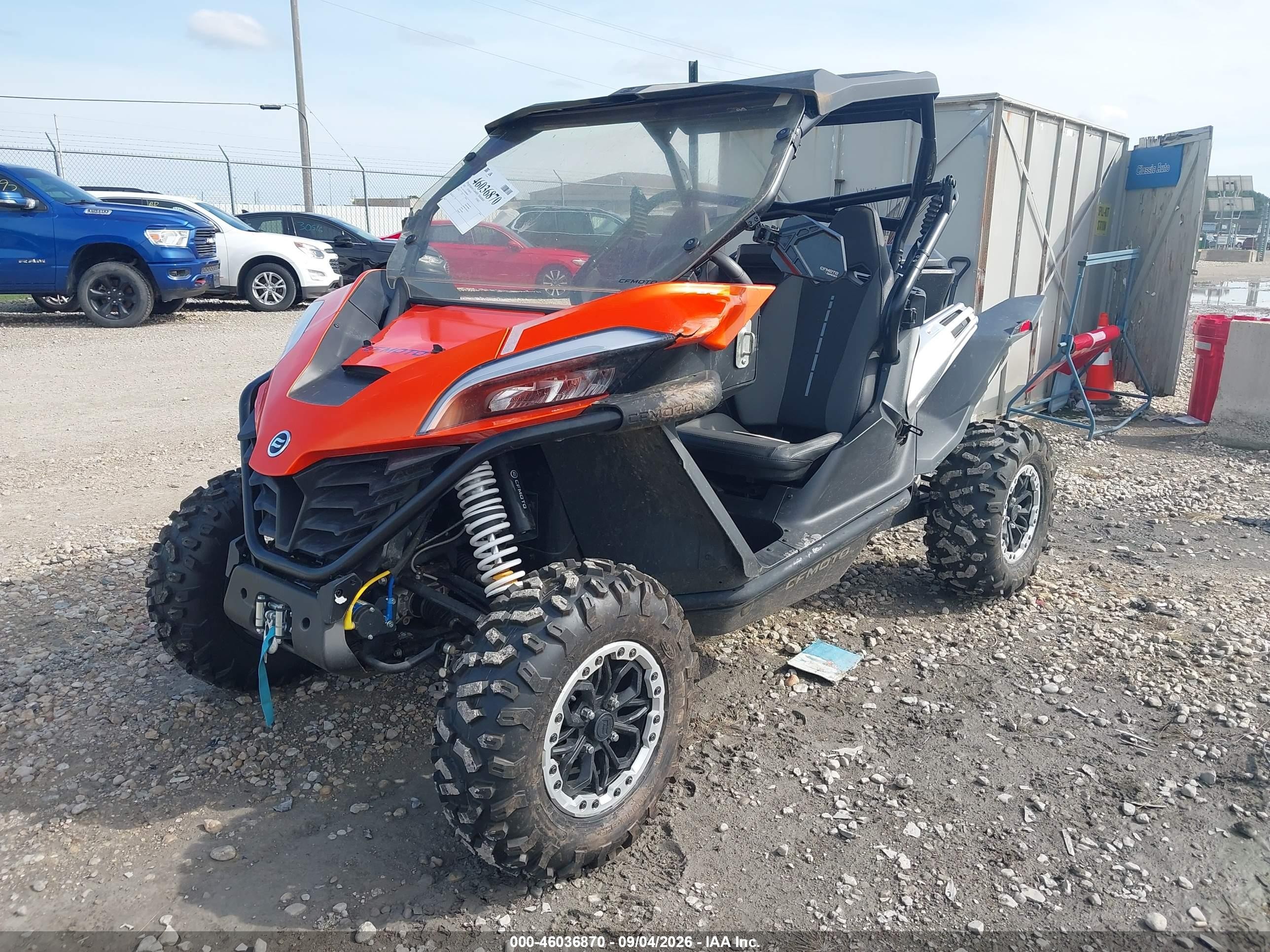 2023 Cf Moto Zforce 950 VIN LCELV1ZR9P6000947 IAAI salvage auction — Side, Bill Of Sale (Wisconsin), sold $2,500 on 2026-09-22 (photo 2)