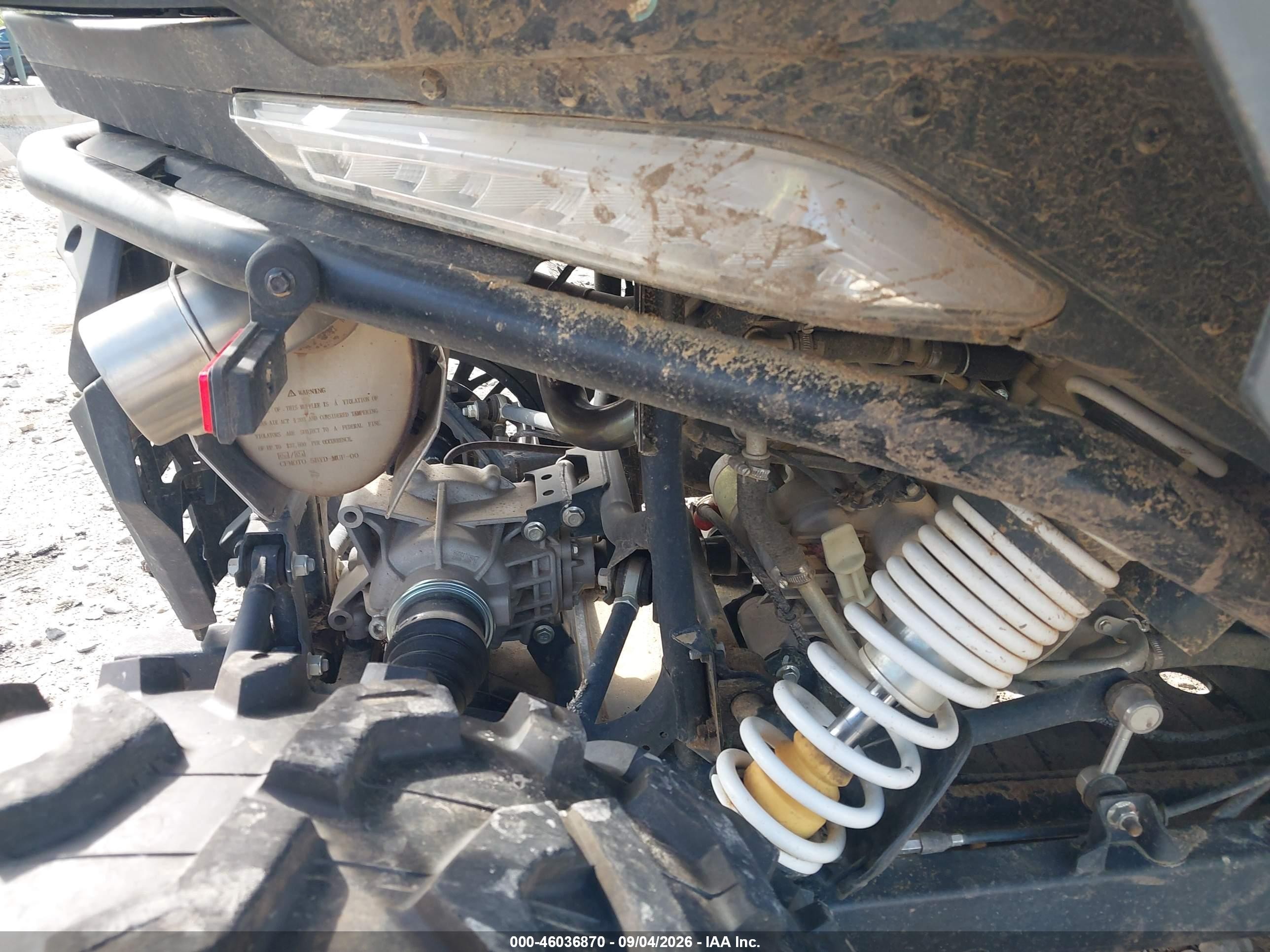 2023 Cf Moto Zforce 950 VIN LCELV1ZR9P6000947 IAAI salvage auction — Side, Bill Of Sale (Wisconsin), sold $2,500 on 2026-09-22 (photo 8)