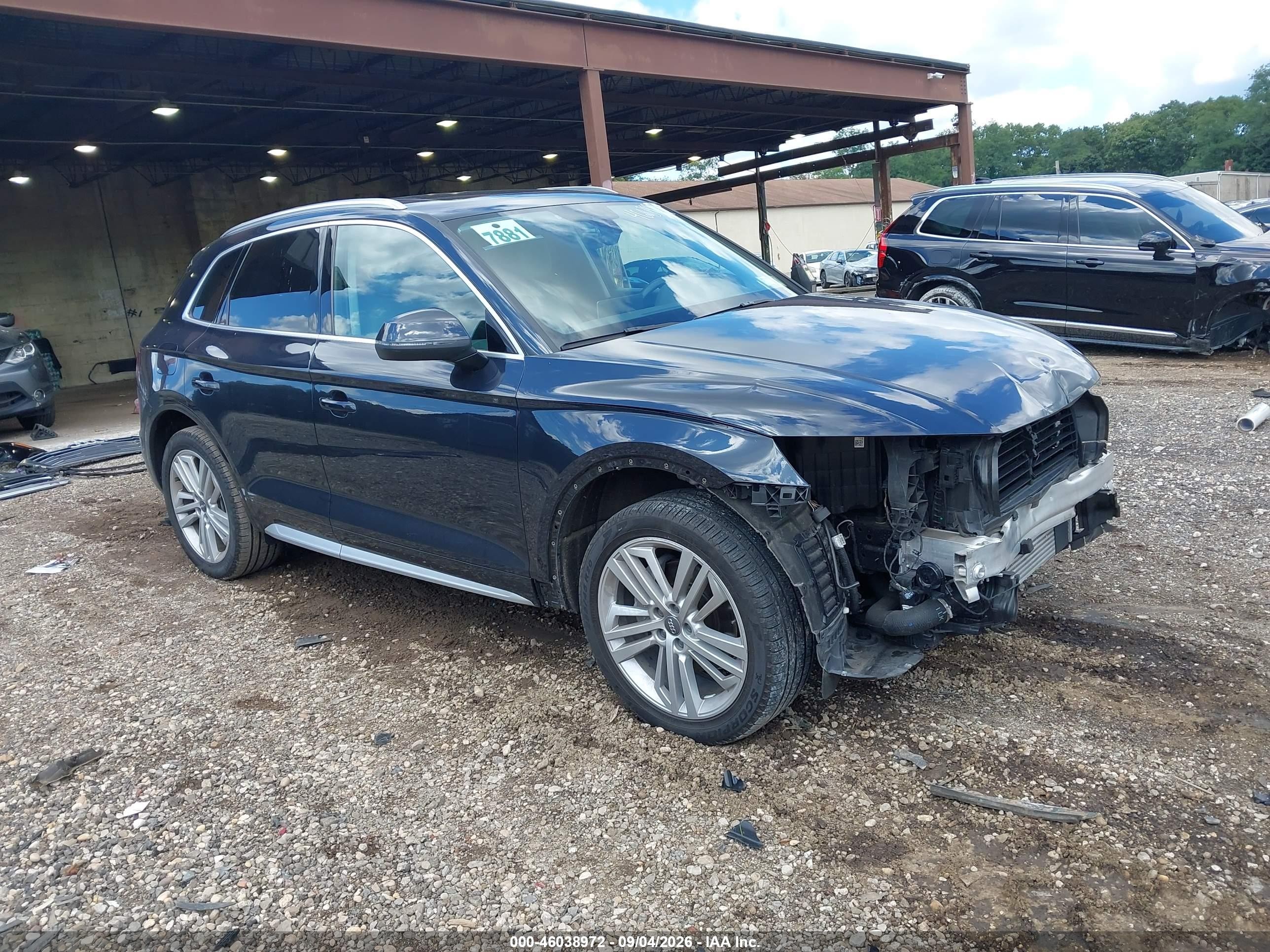 2020 Audi Q5 VIN WA1BNAFYXL2068080 — IAAI salvage auction photo