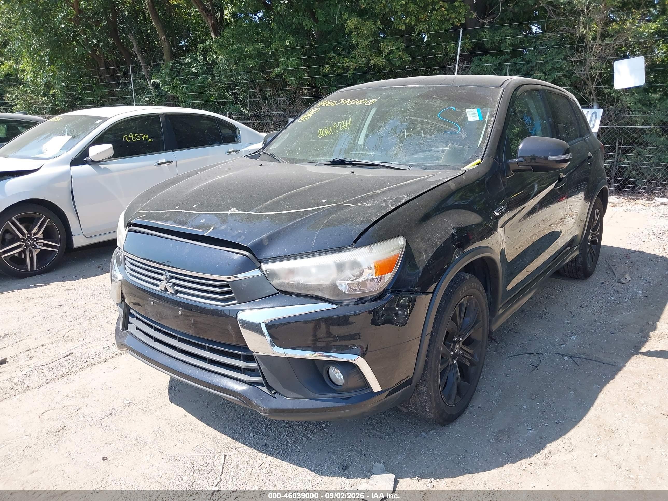2017 Mitsubishi Outlander VIN JA4AP3AUXHZ039652 IAAI salvage auction — Front End, Clear (Indiana), sold $1,100 on 2026-09-09 (photo 2)