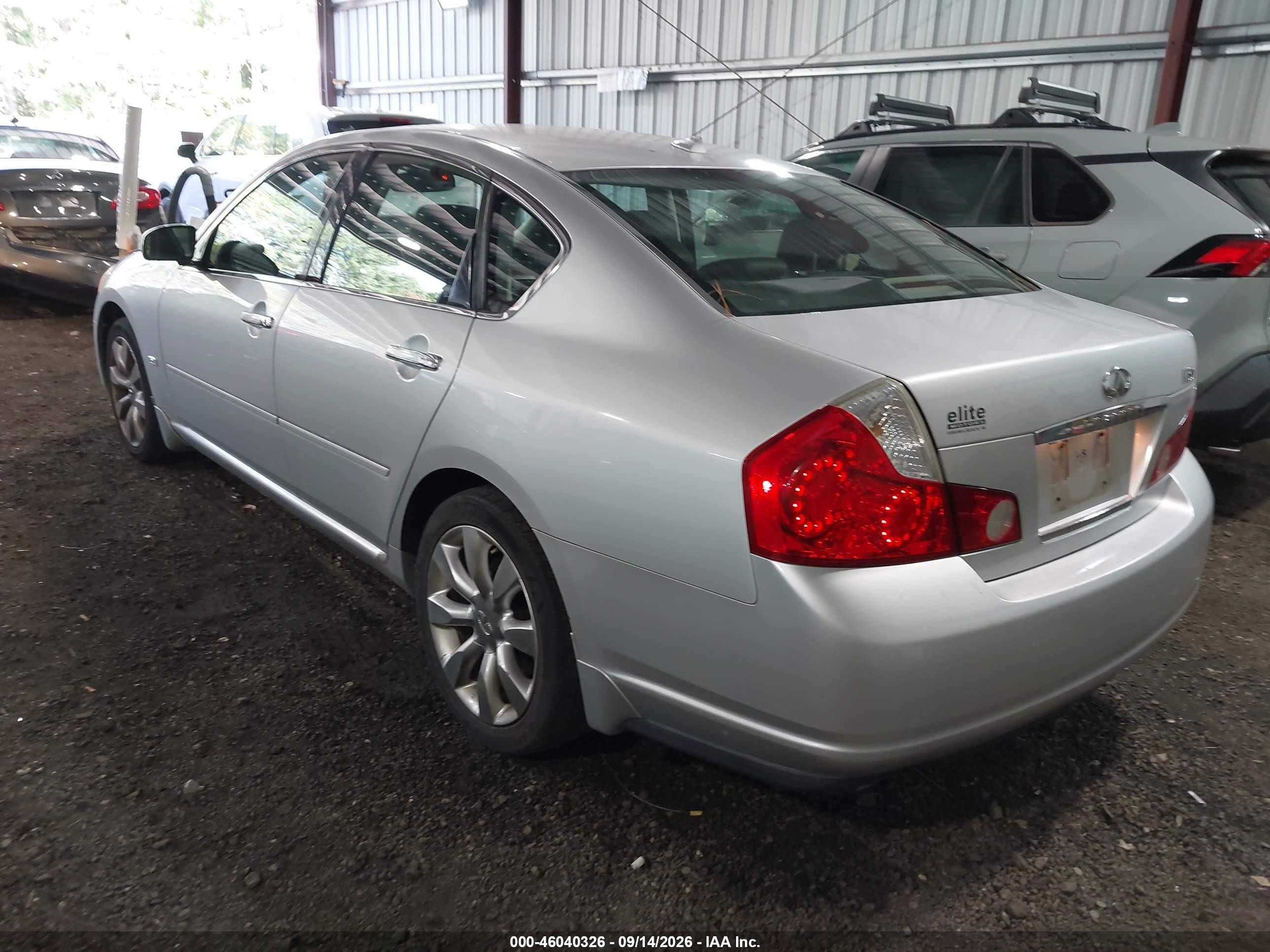 2007 Infiniti M VIN JNKAY01F07M462463 IAAI salvage auction — Front End, Clear (Virginia), sold $775 on 2026-09-26 (photo 3)