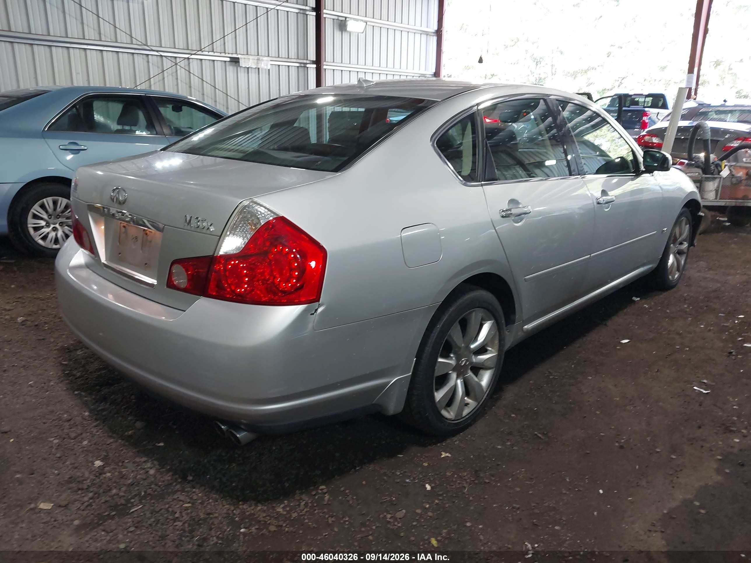 2007 Infiniti M VIN JNKAY01F07M462463 IAAI salvage auction — Front End, Clear (Virginia), sold $775 on 2026-09-26 (photo 4)