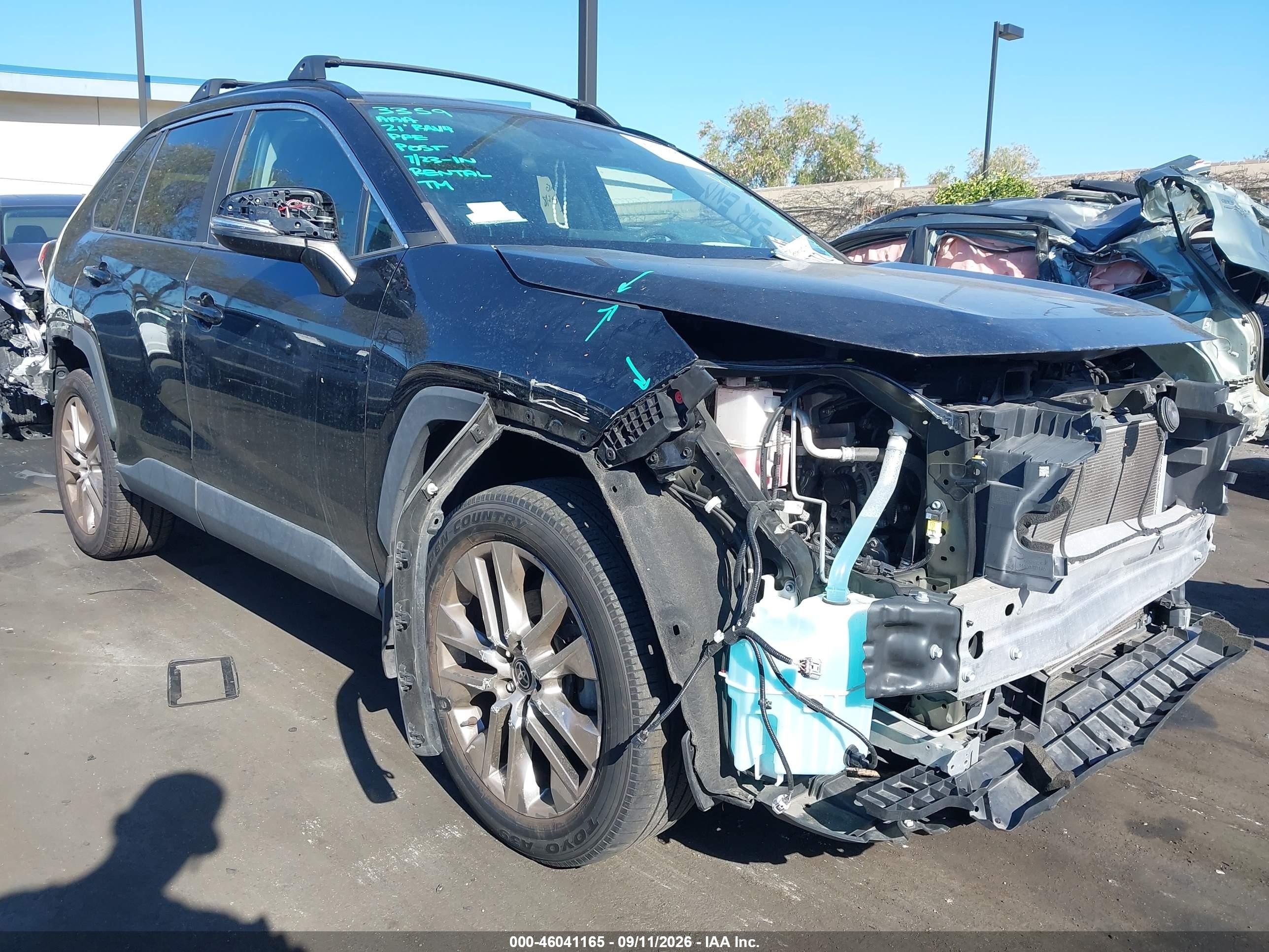 2021 Toyota RAV4 VIN 2T3C1RFV6MC166463 — IAAI salvage auction photo