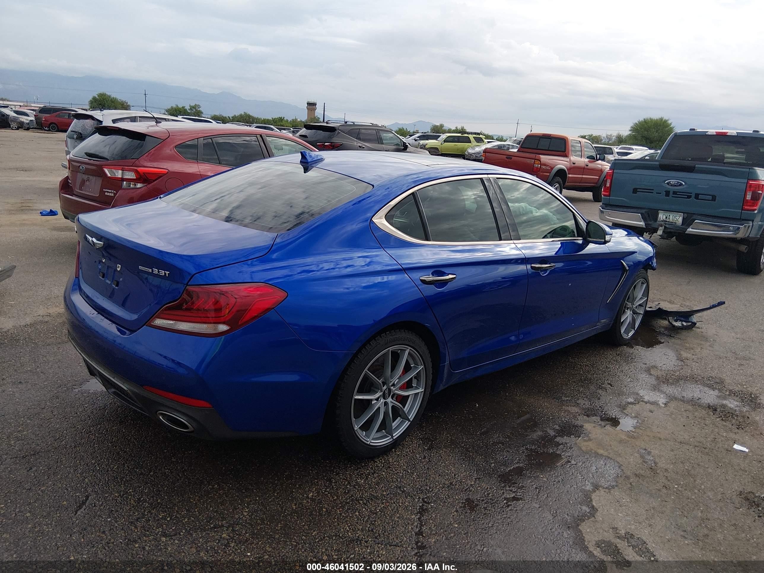 2020 Genesis G70 VIN KMTG34LE0LU053509 IAAI salvage auction — Unknown, Salvage (Arizona), sold $5,500 on 2026-10-03 (photo 4)