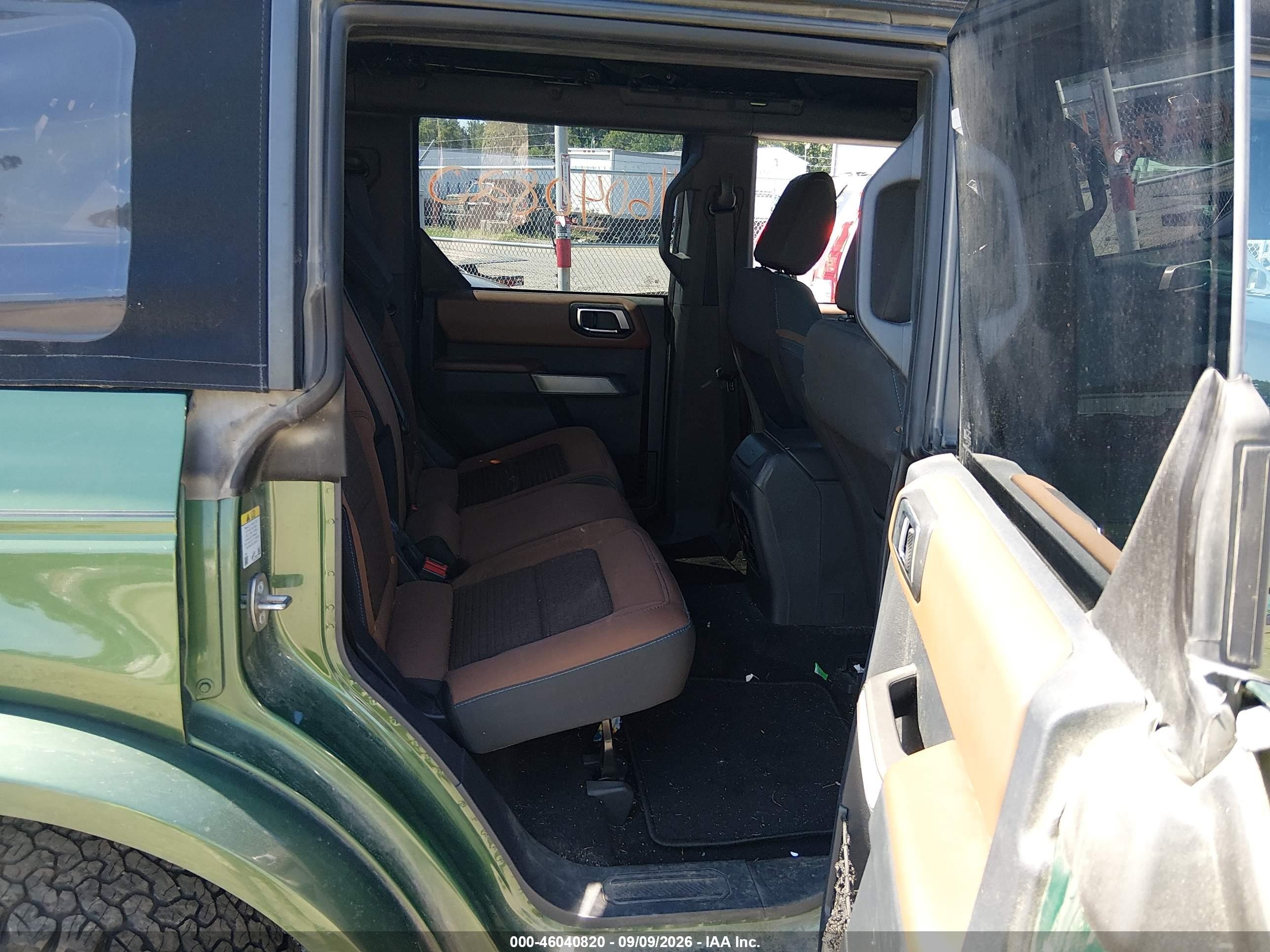 2023 Ford Bronco VIN 1FMDE5BH1PLA97457 IAAI salvage auction — Rear End, Salvage (Virginia), sold $16,600 on 2026-09-20 (photo 8)