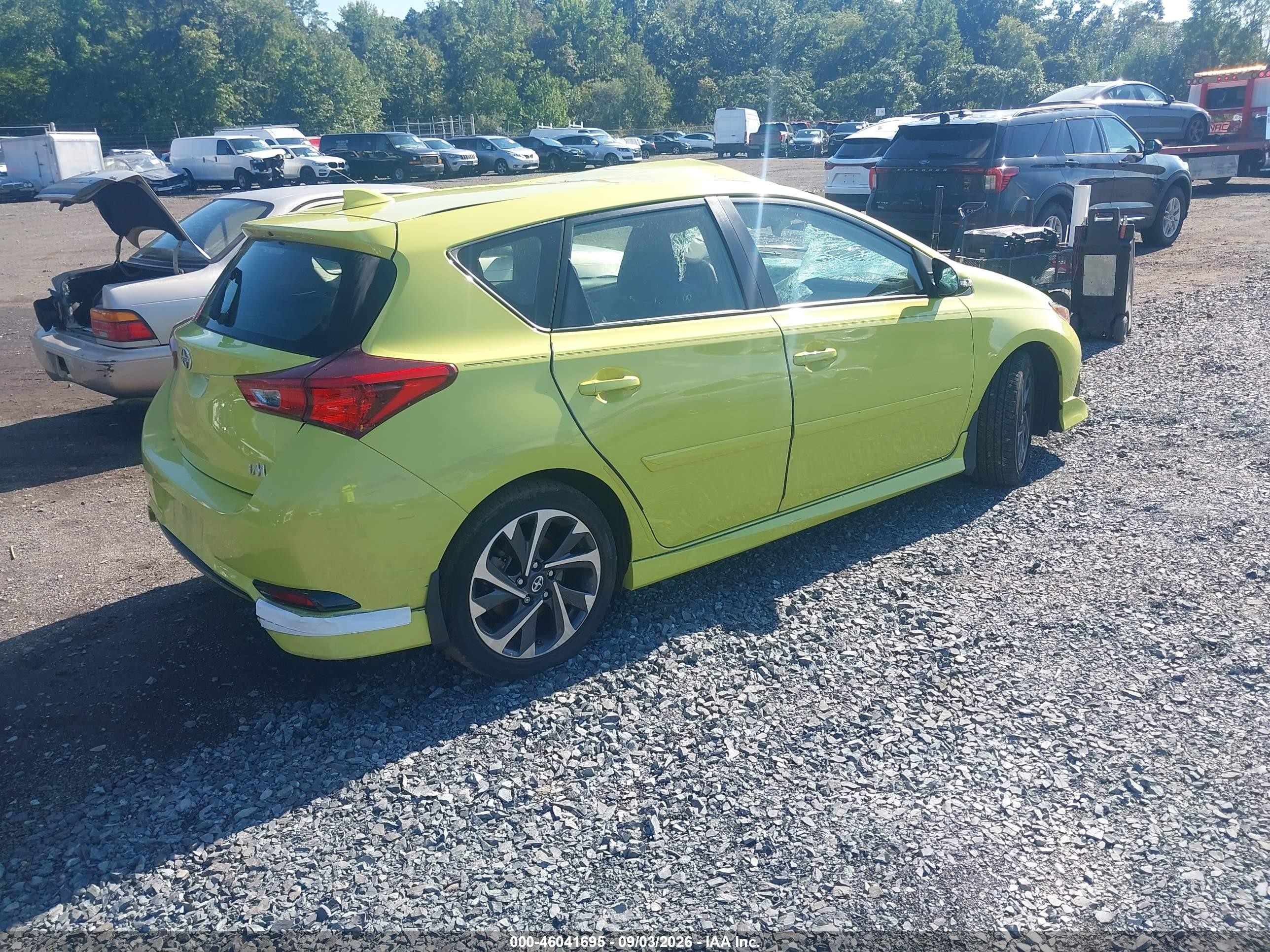 2016 Scion Im VIN JTNKARJE3GJ515966 IAAI salvage auction — Front End, Salvage (Idaho), sold $2,650 on 2026-09-15 (photo 4)